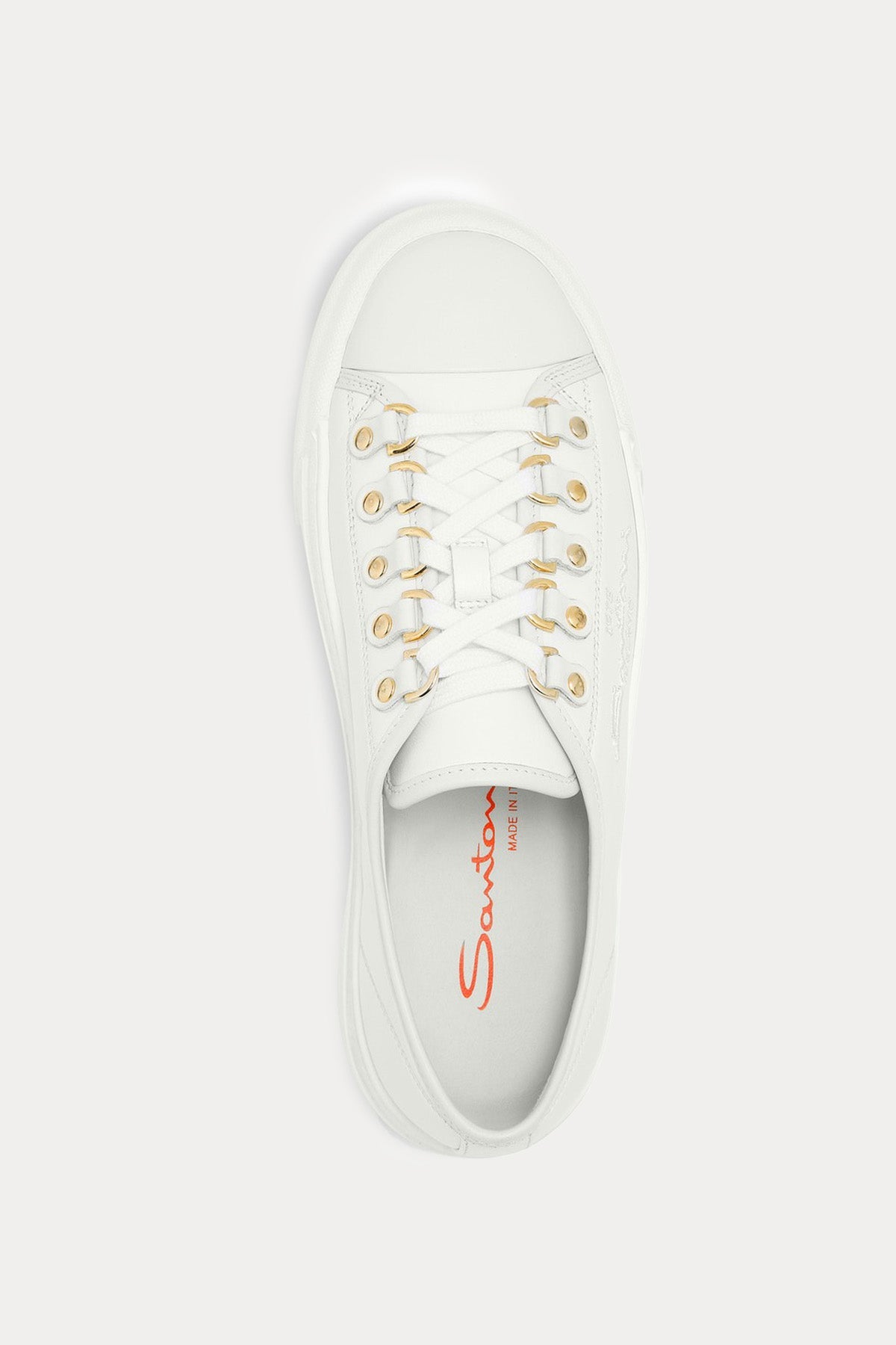 Santoni Logolu Deri Sneaker Ayakkabı