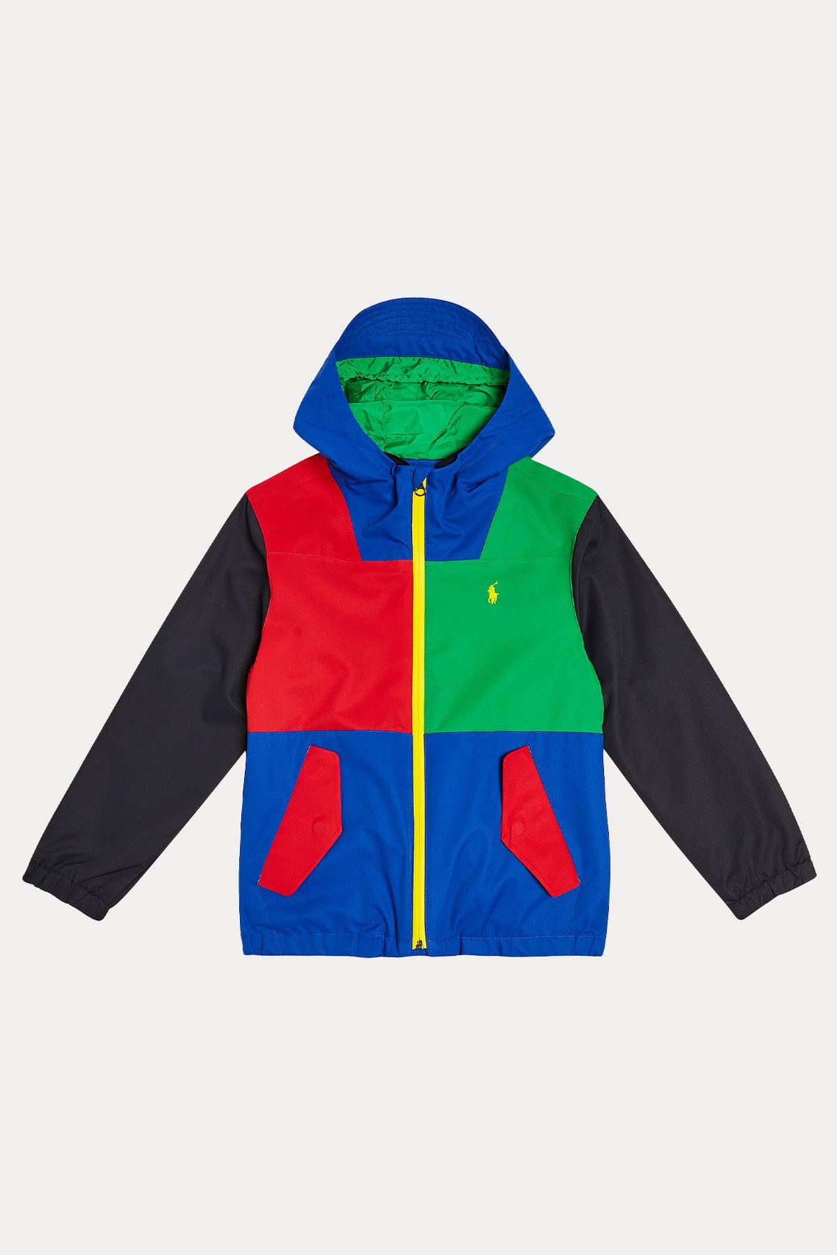 Polo Ralph Lauren Kids 3-6 Yaş Unisex Çocuk Renk Bloklu Kapüşonlu Ceket
