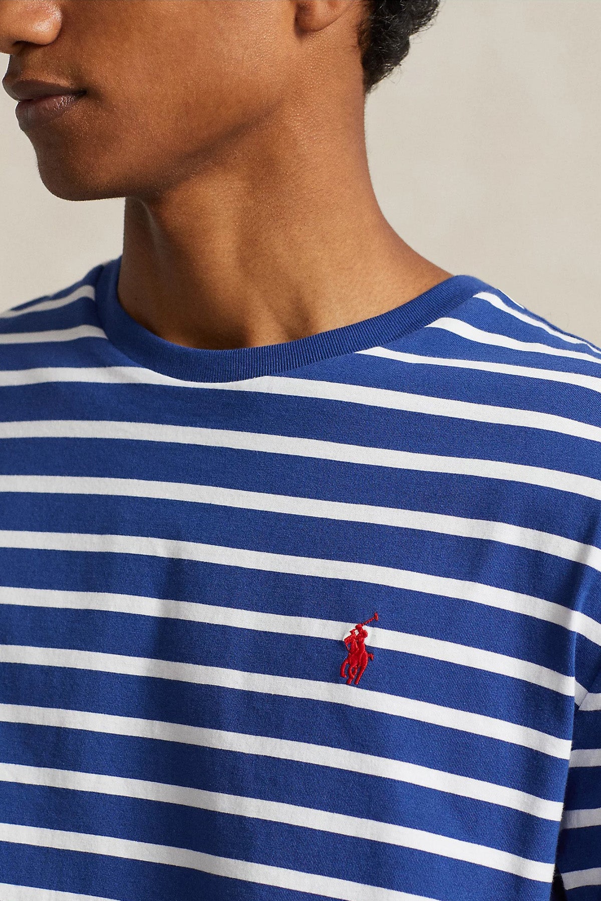 Polo Ralph Lauren Classic Fit Çizgili Yuvarlak Yaka T-shirt