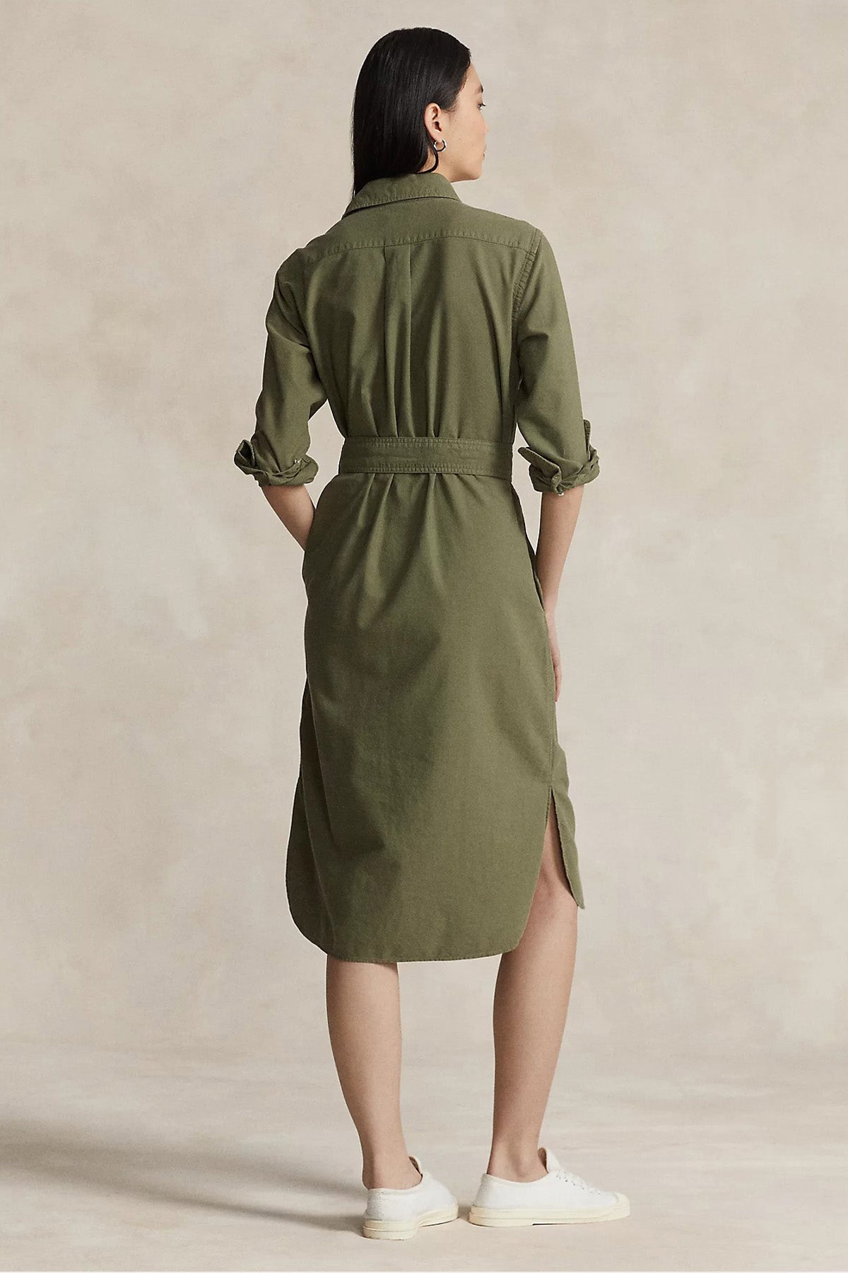 Polo Ralph Lauren Straight Fit Kuşaklı Midi Oxford Gömlek Elbise