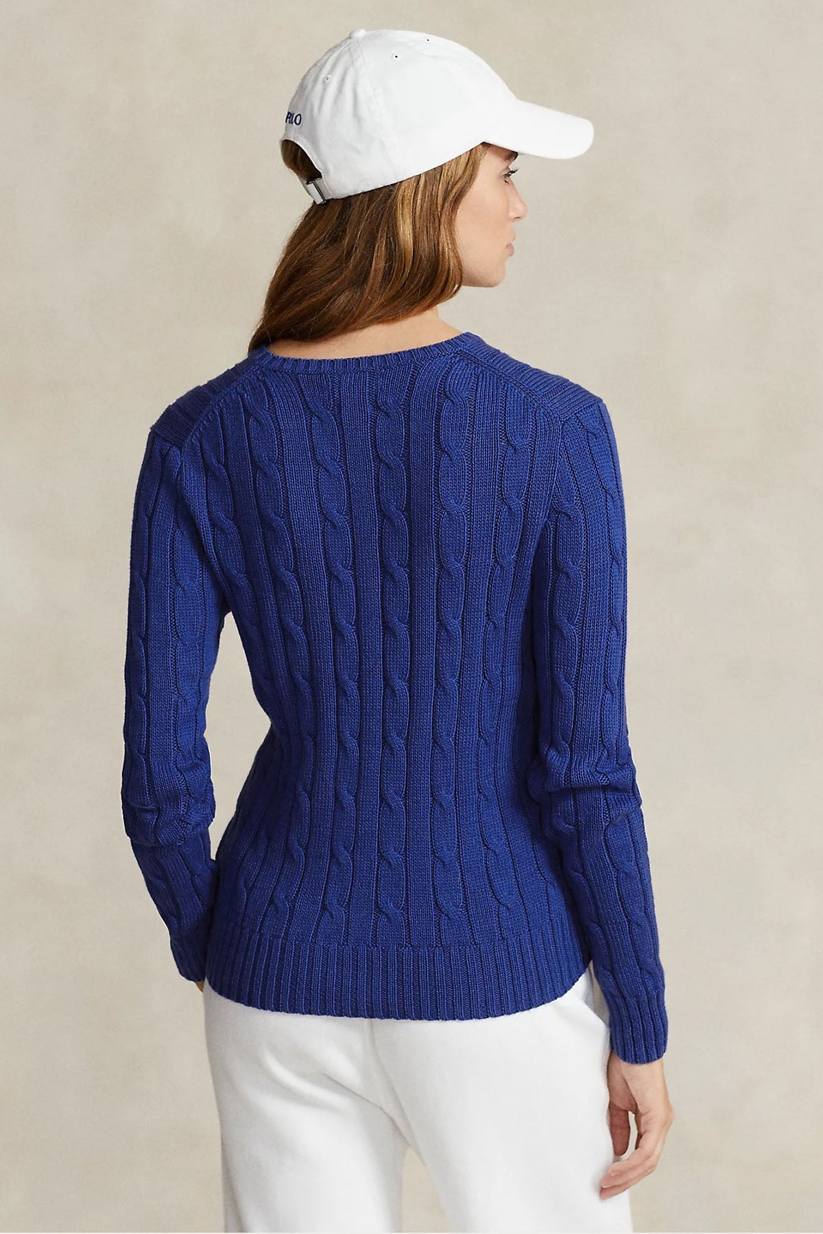 Polo Ralph Lauren Pima Cotton Slim Fit Yuvarlak Yaka Saç Örgü Triko