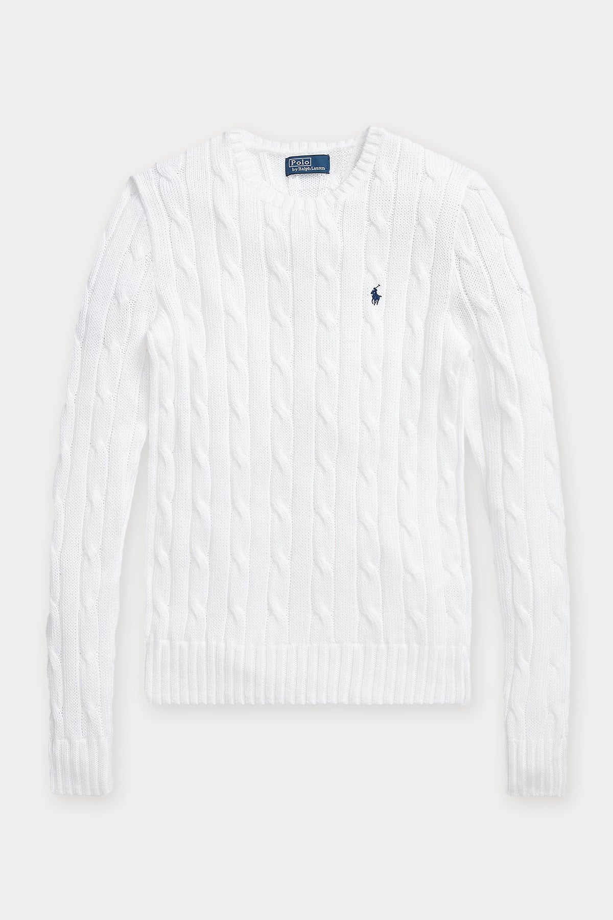 Polo Ralph Lauren Pima Cotton Slim Fit Yuvarlak Yaka Saç Örgü Triko