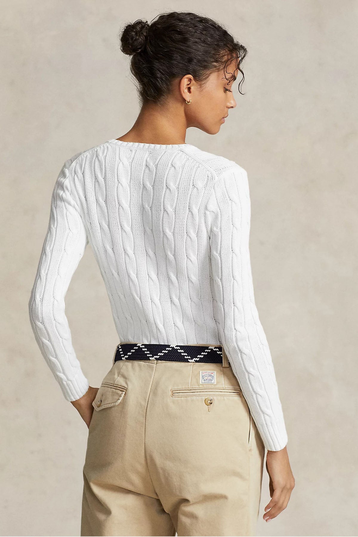 Polo Ralph Lauren Pima Cotton Slim Fit V Yaka Saç Örgü Triko