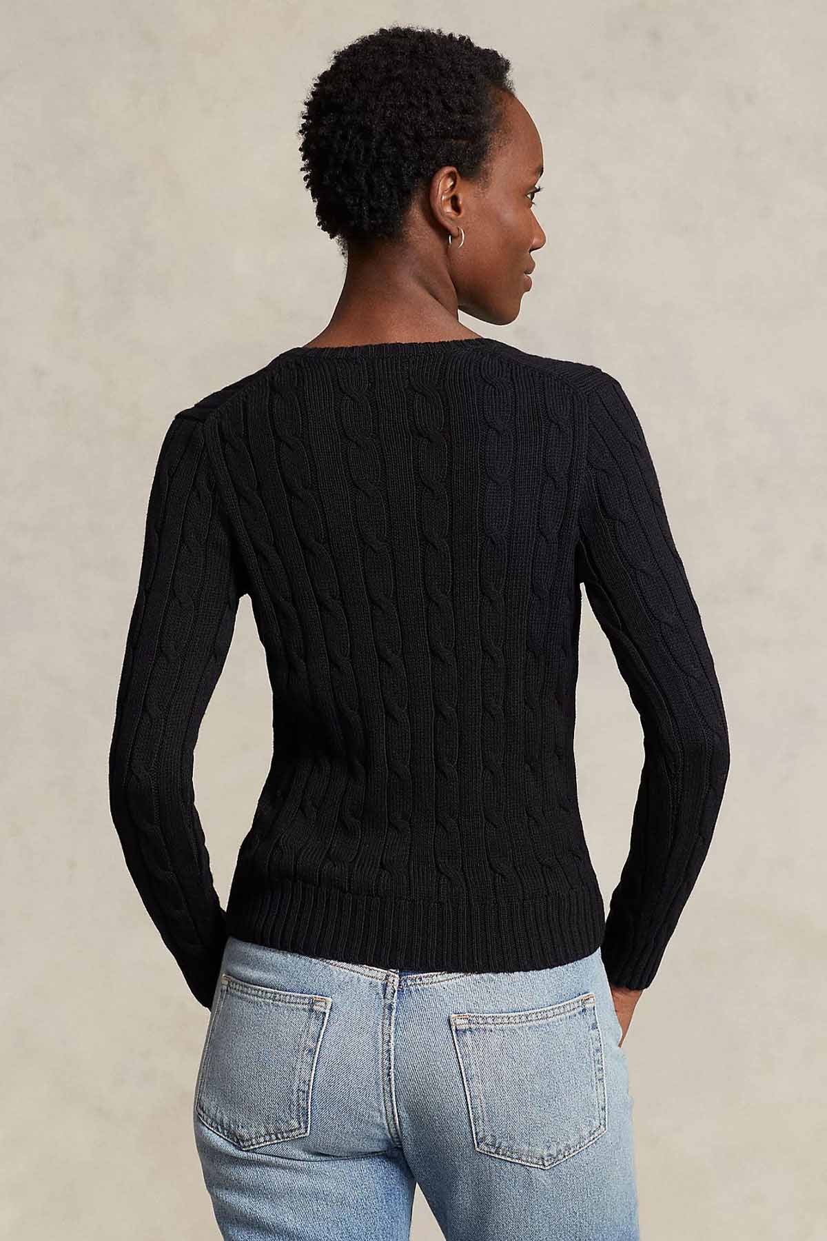 Polo Ralph Lauren Pima Cotton Slim Fit V Yaka Saç Örgü Triko