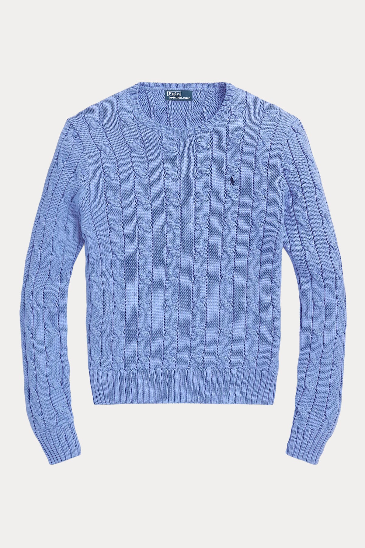 Polo Ralph Lauren Pima Cotton Slim Fit Yuvarlak Yaka Saç Örgü Triko