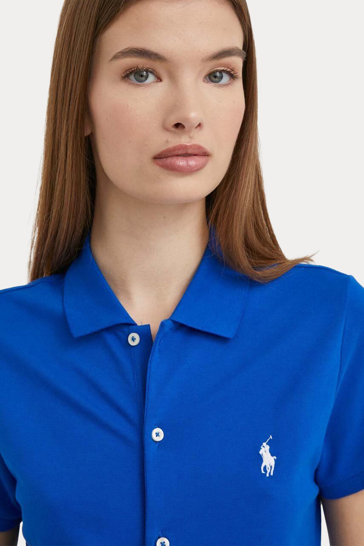 Polo Ralph Lauren Kuşaklı Polo Yaka Midi Elbise