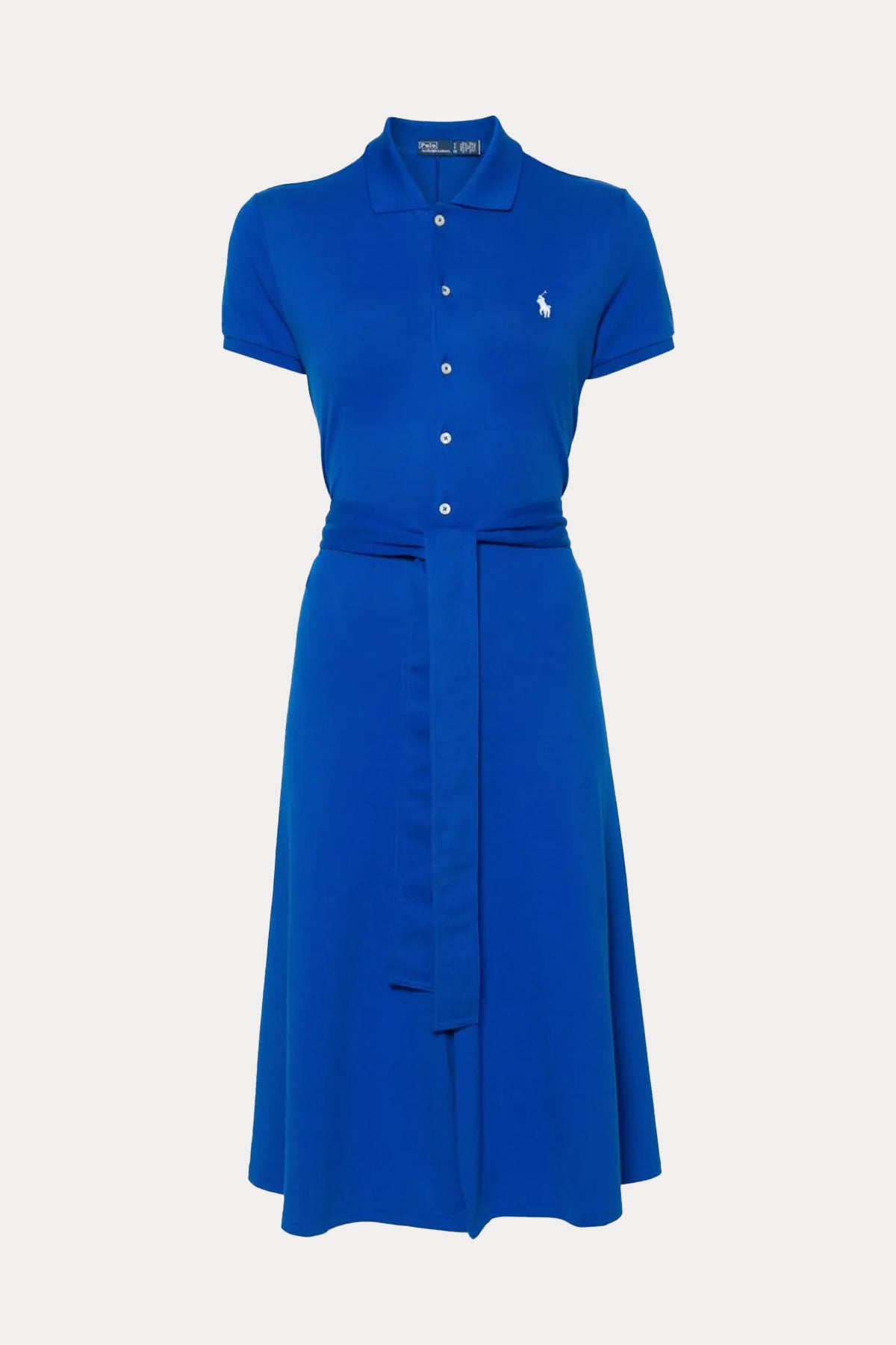 Polo Ralph Lauren Kuşaklı Polo Yaka Midi Elbise