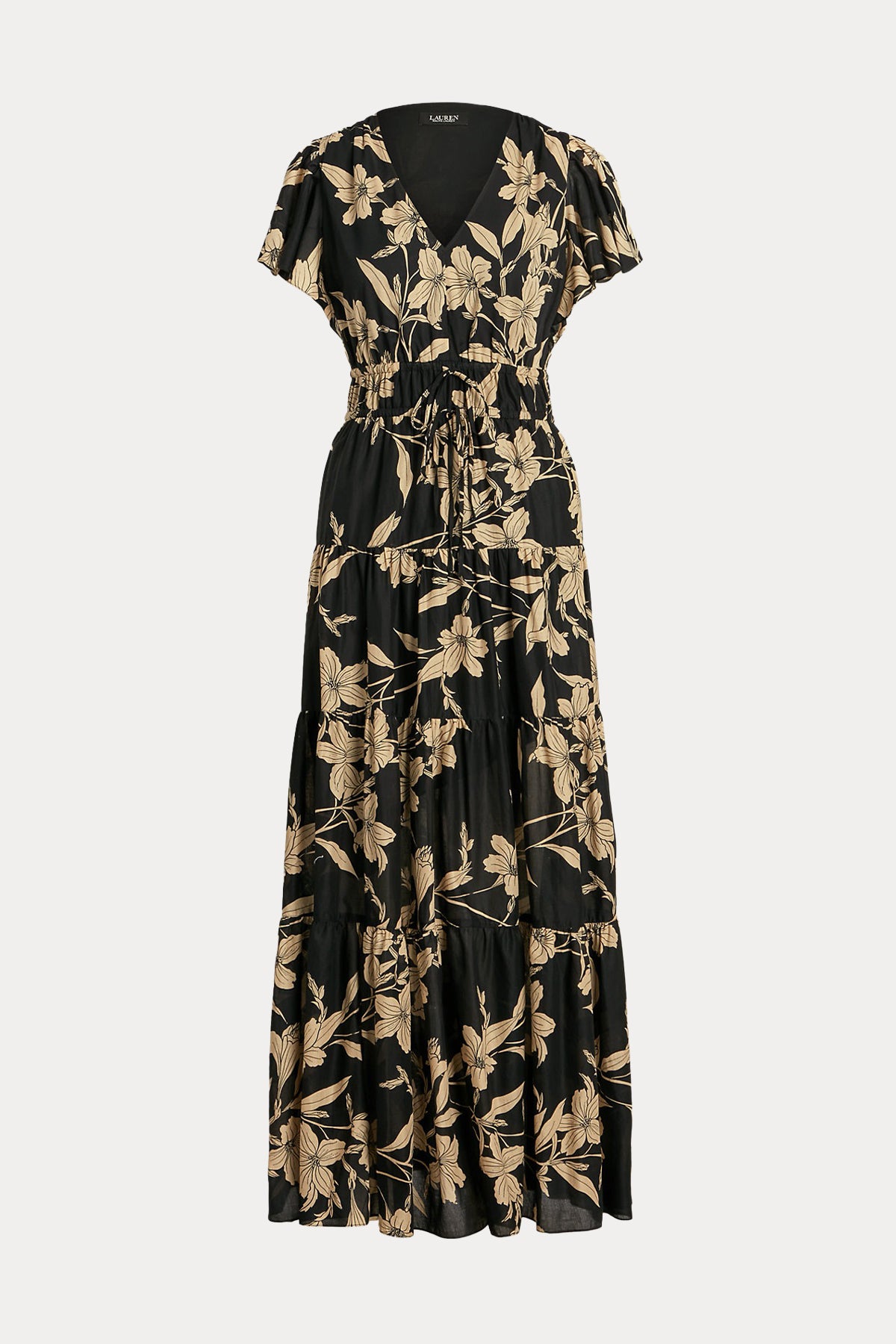 Polo Ralph Lauren V Yaka Desenli Maxi Elbise