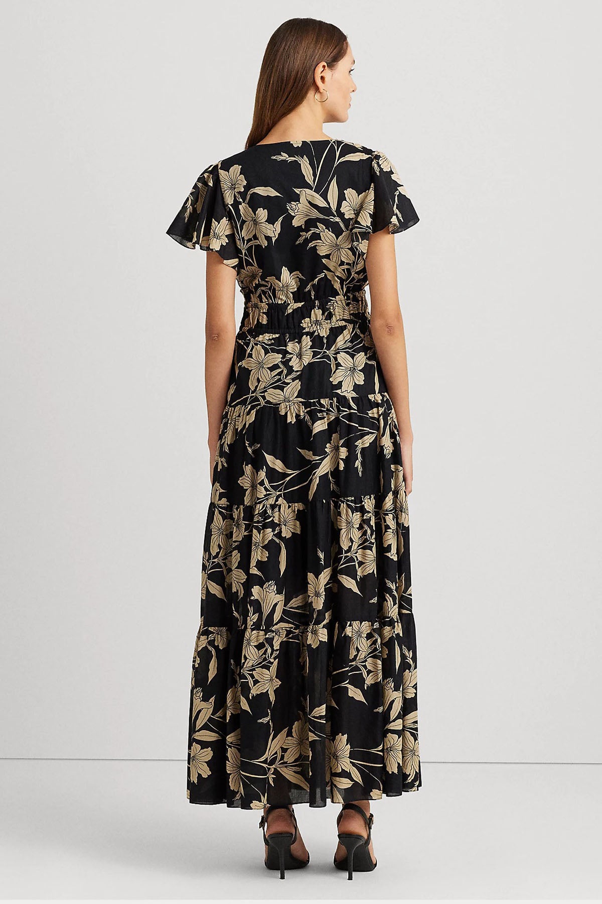 Polo Ralph Lauren V Yaka Desenli Maxi Elbise