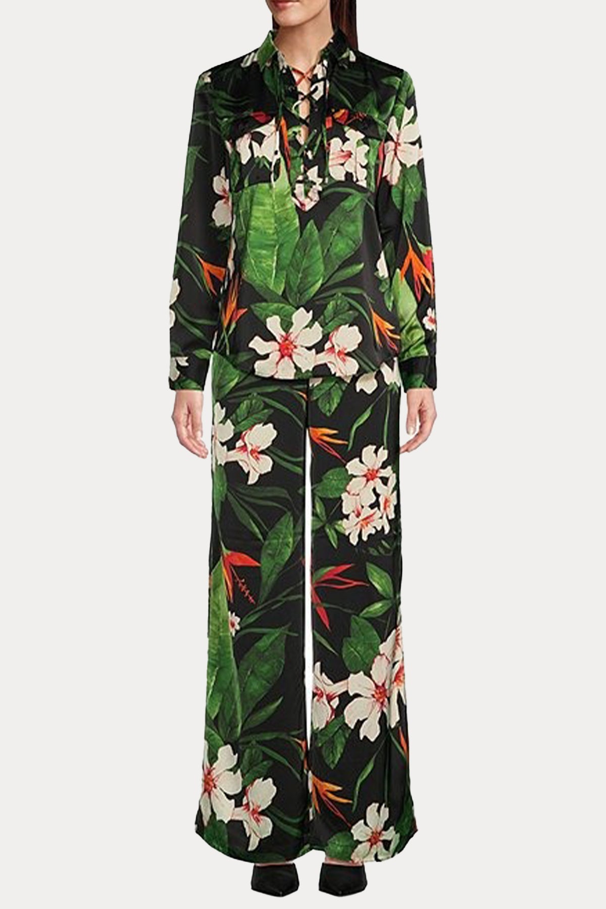 Polo Ralph Lauren Büzgülü Klasik Yaka Desenli Bluz