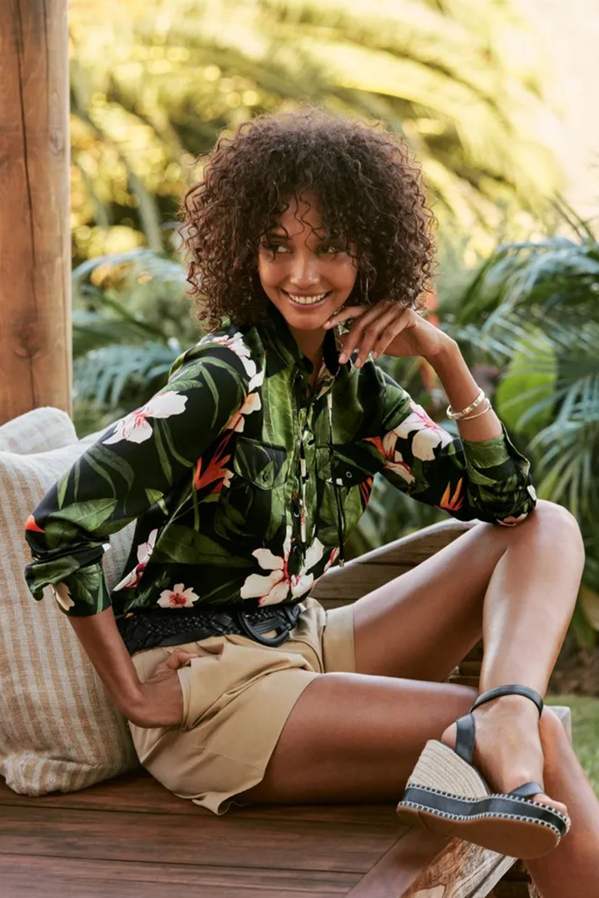 Polo Ralph Lauren Büzgülü Klasik Yaka Desenli Bluz