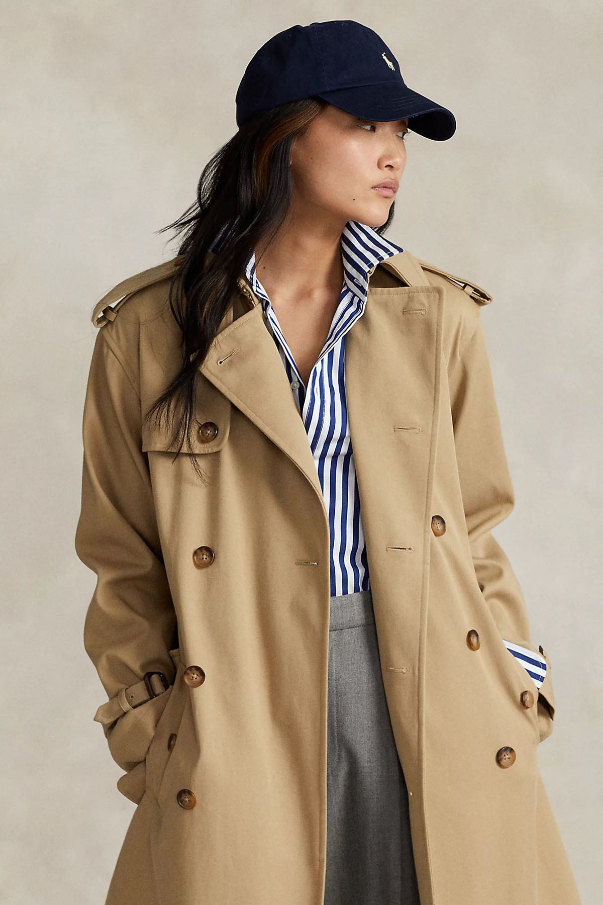 Polo Ralph Lauren Kruvaze Kemerli Trençkot