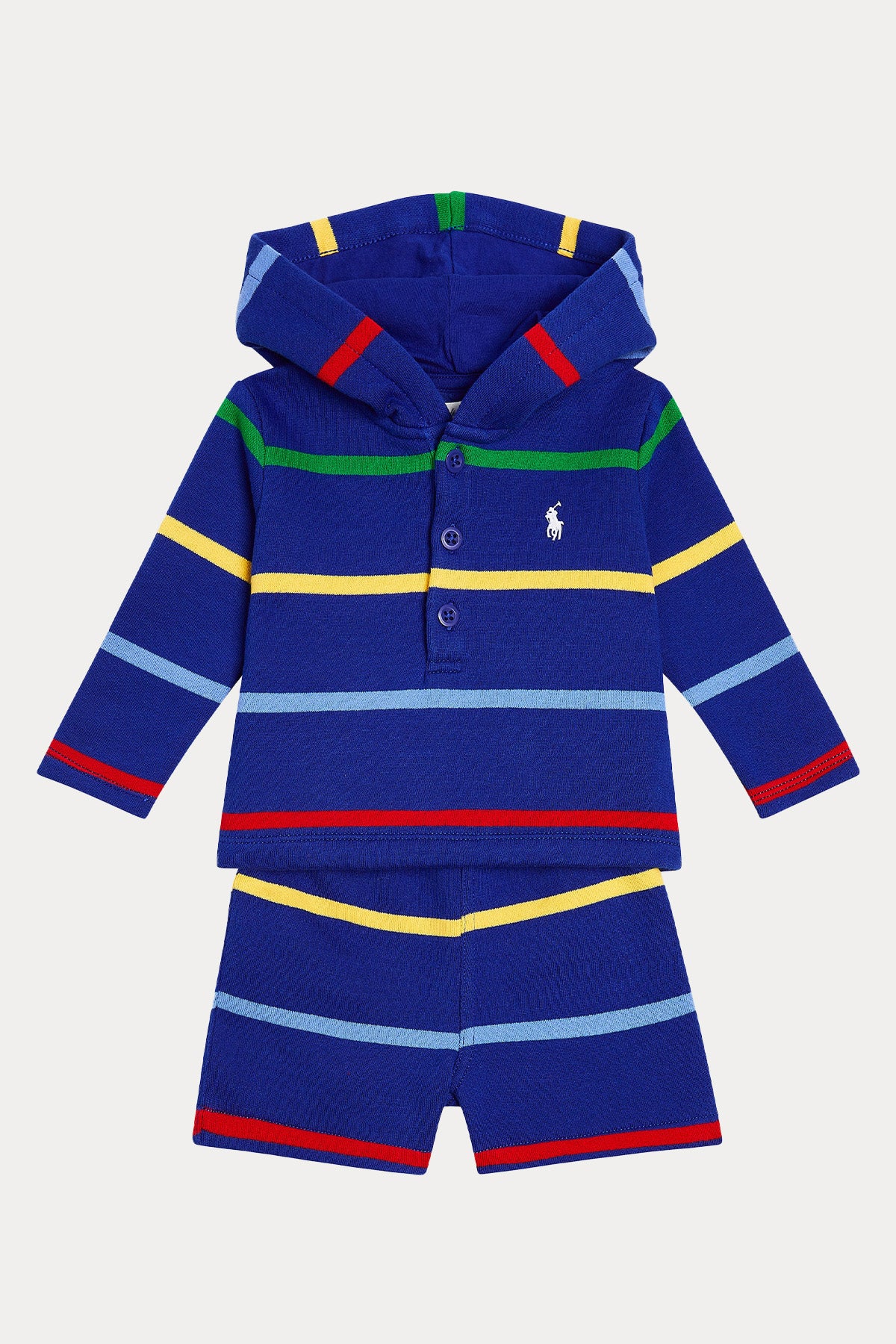 Polo Ralph Lauren Kids 18-24 Aylık Erkek Bebek Kapüşonlu Sweatshirt Şort Set