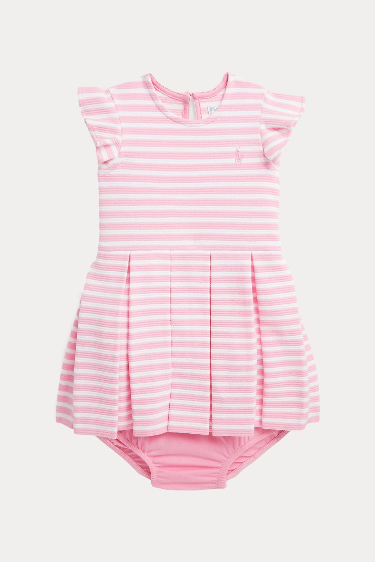 Polo Ralph Lauren Kids 12-18 Aylık Kız Bebek Çizgili Elbise