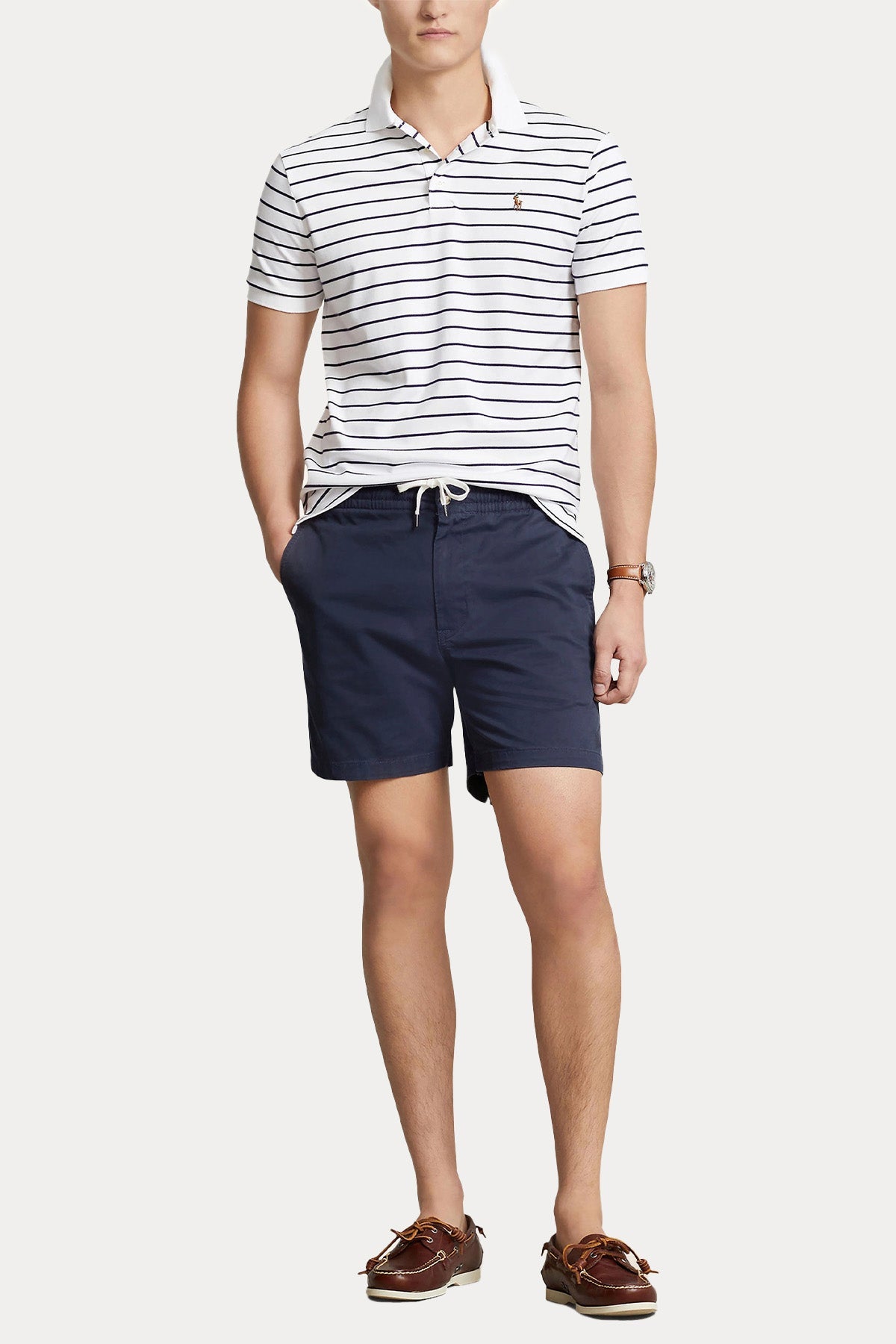 Polo Ralph Lauren Custom Slim Fit Çizgili Polo Yaka T-shirt