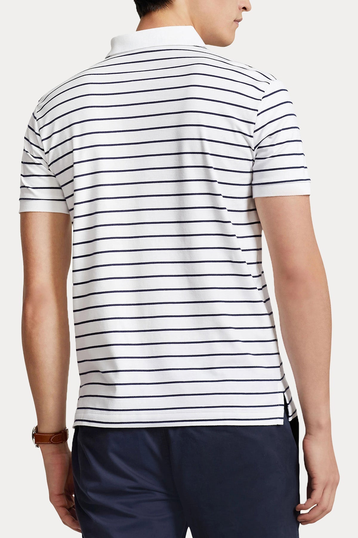 Polo Ralph Lauren Custom Slim Fit Çizgili Polo Yaka T-shirt