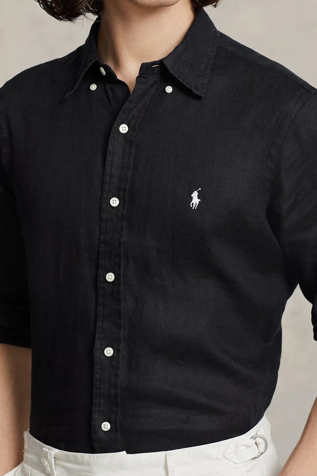 Polo Ralph Lauren Custom Fit Keten Gömlek-Gömlek-Libas
