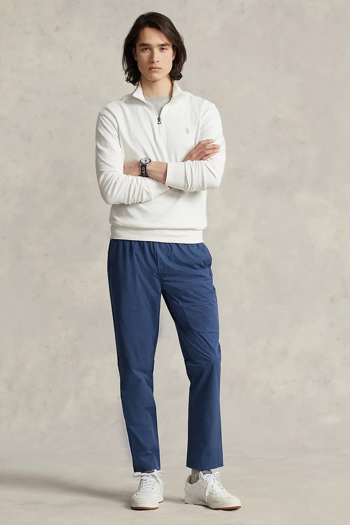 Polo Ralph Lauren Dik Yaka Yarım Fermuarlı Sweatshirt-Sweatshirt-Libas