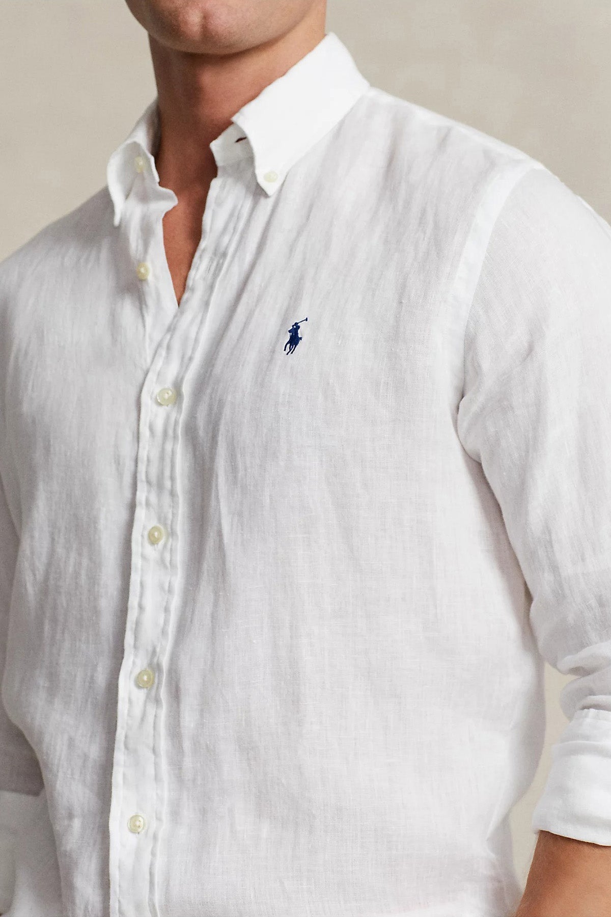 Polo Ralph Lauren Custom Fit Keten Gömlek