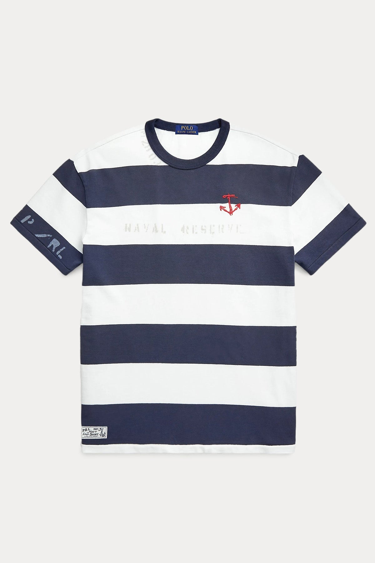 Polo Ralph Lauren Yuvarlak Yaka Çapa Logolu Çizgili T-shirt
