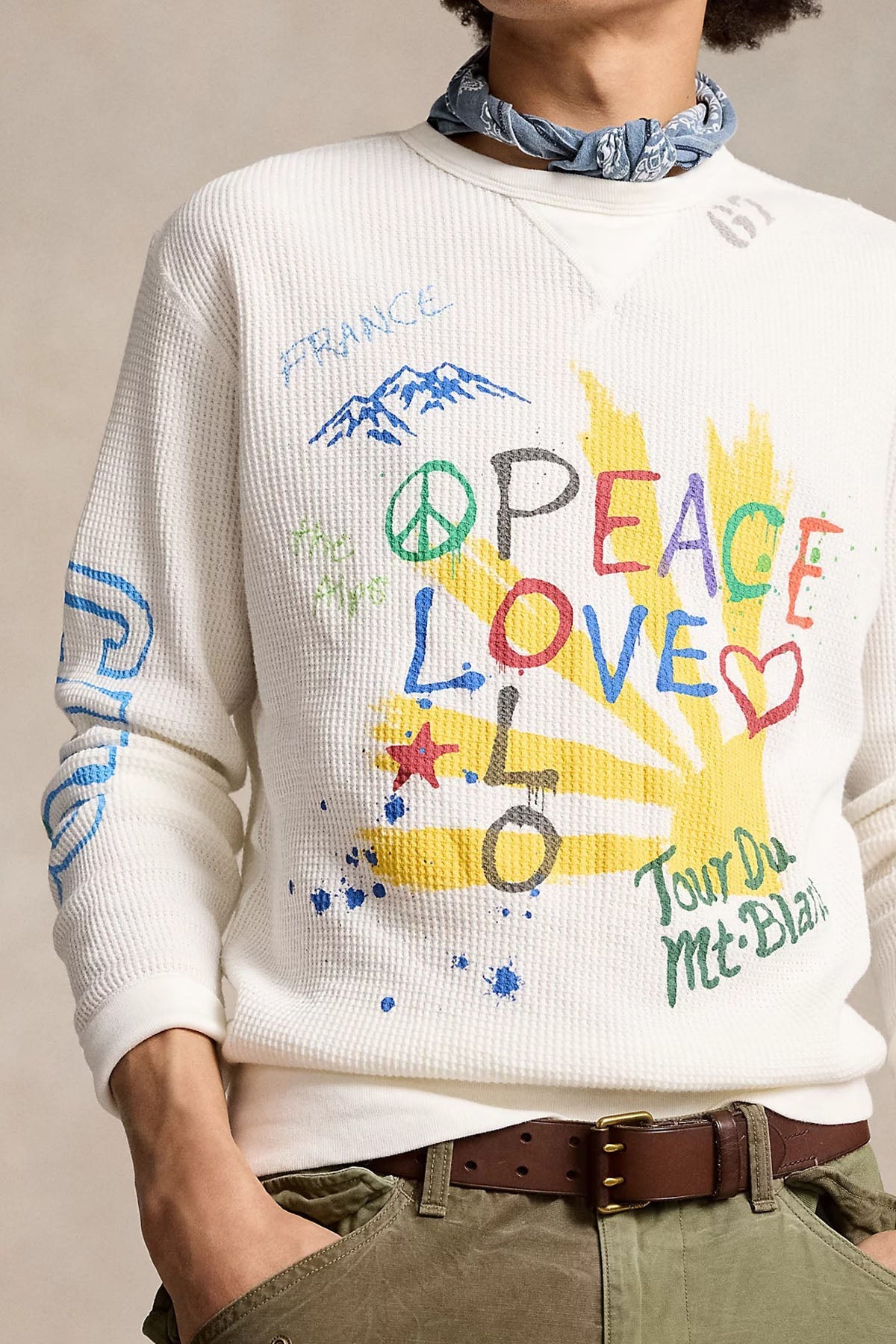 Polo Ralph Lauren Yuvarlak Yaka Logolu Desenli Sweatshirt