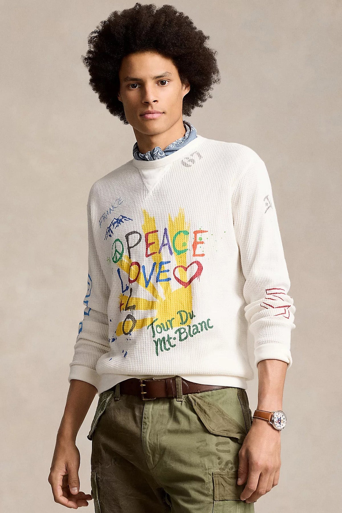 Polo Ralph Lauren Yuvarlak Yaka Logolu Desenli Sweatshirt