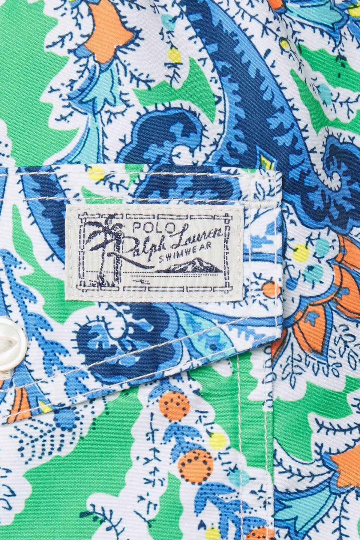 Polo Ralph Lauren Etnik Desenli Beli Lastikli Şort Mayo