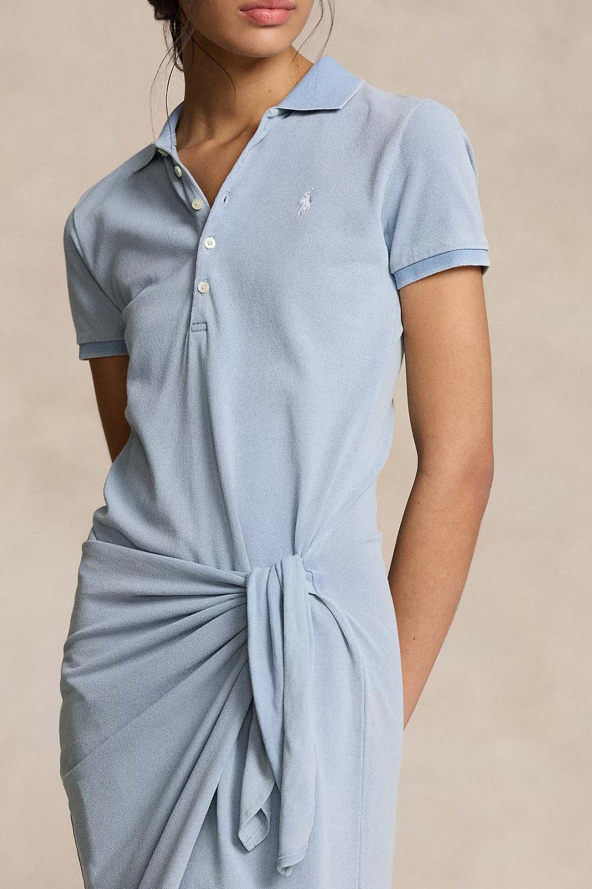 Polo Ralph Lauren Klasik Yaka Midi T-shirt Elbise