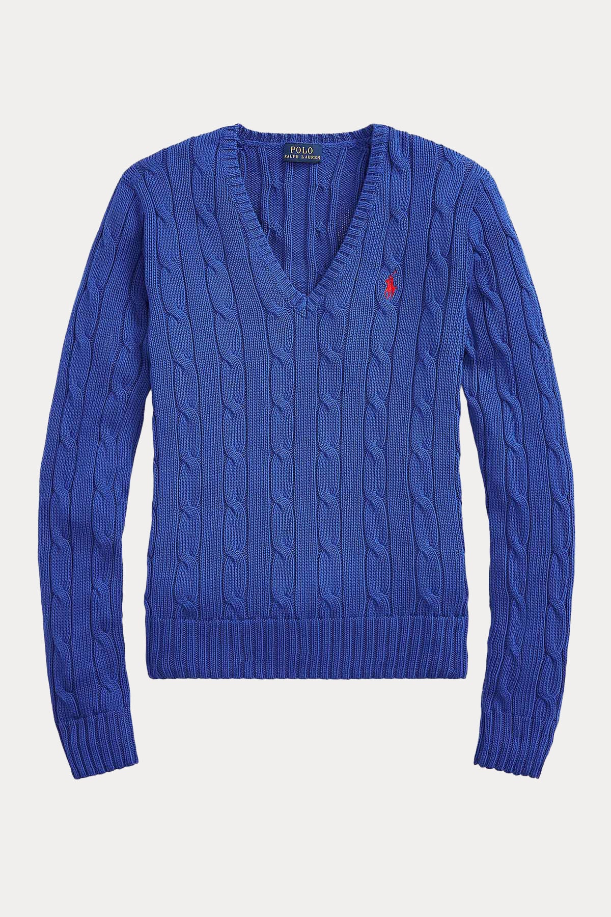 Polo Ralph Lauren Pima Cotton Slim Fit V Yaka Saç Örgü Triko