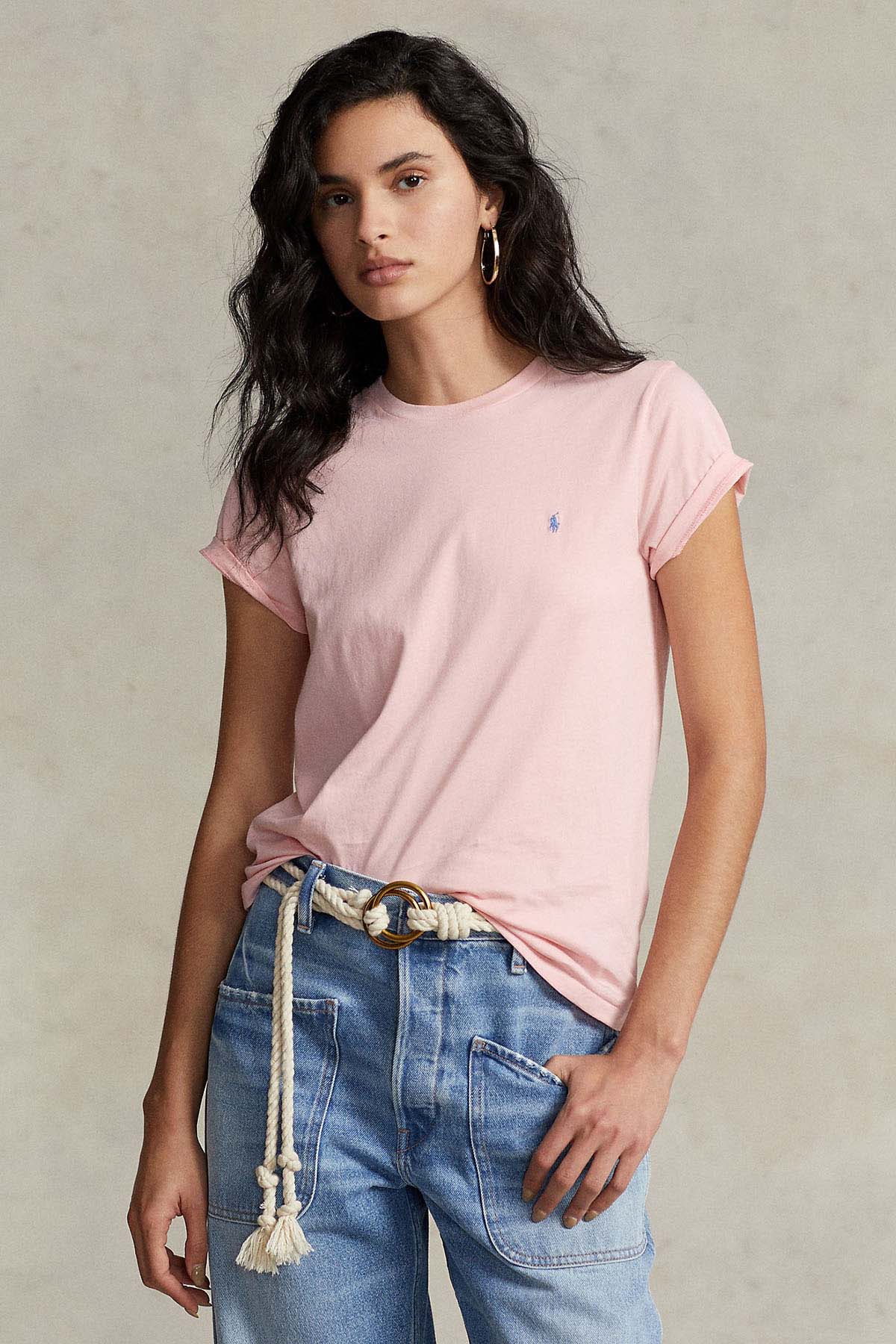 Polo Ralph Lauren Custom Fit Yuvarlak Yaka T-shirt-T-shirt-Libas