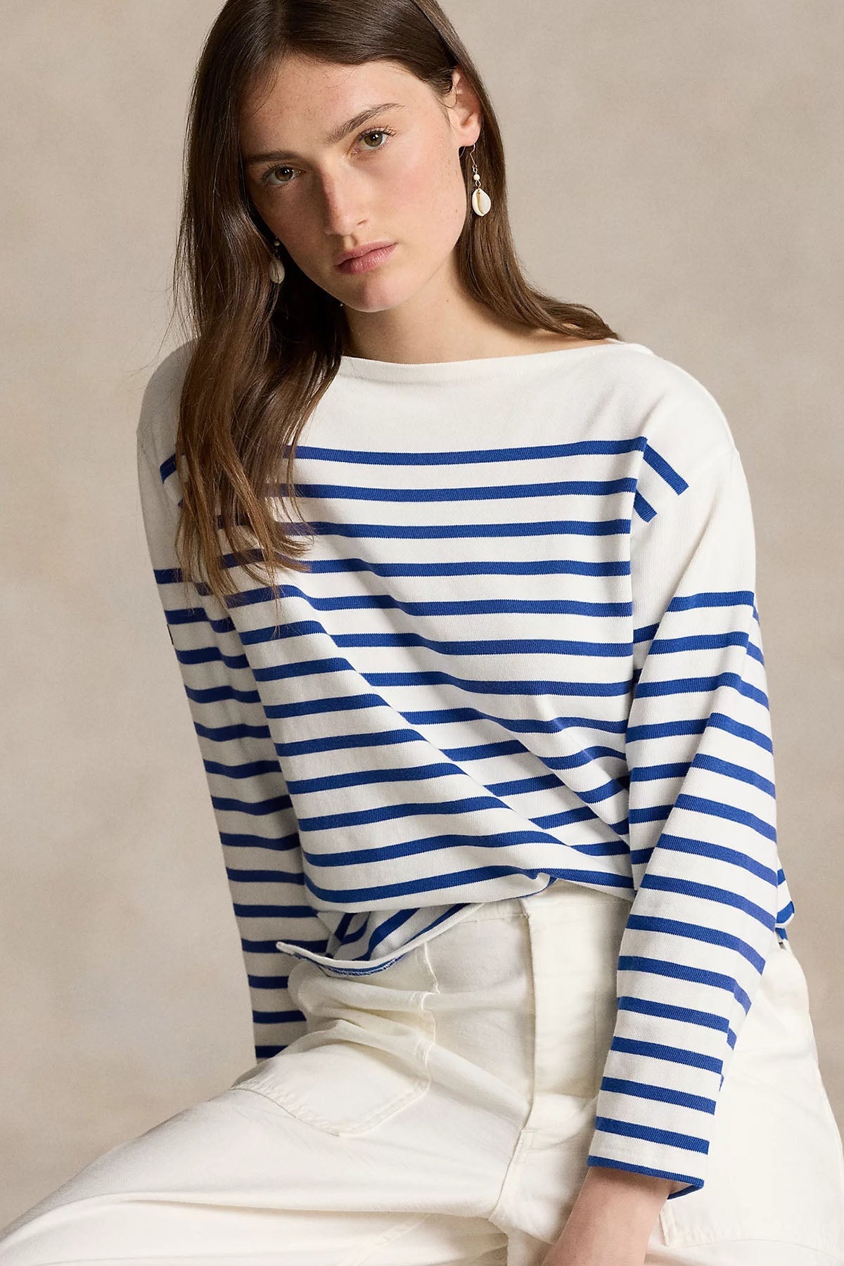 Polo Ralph Lauren Kayık Yaka Çizgili Triko-Triko-Libas