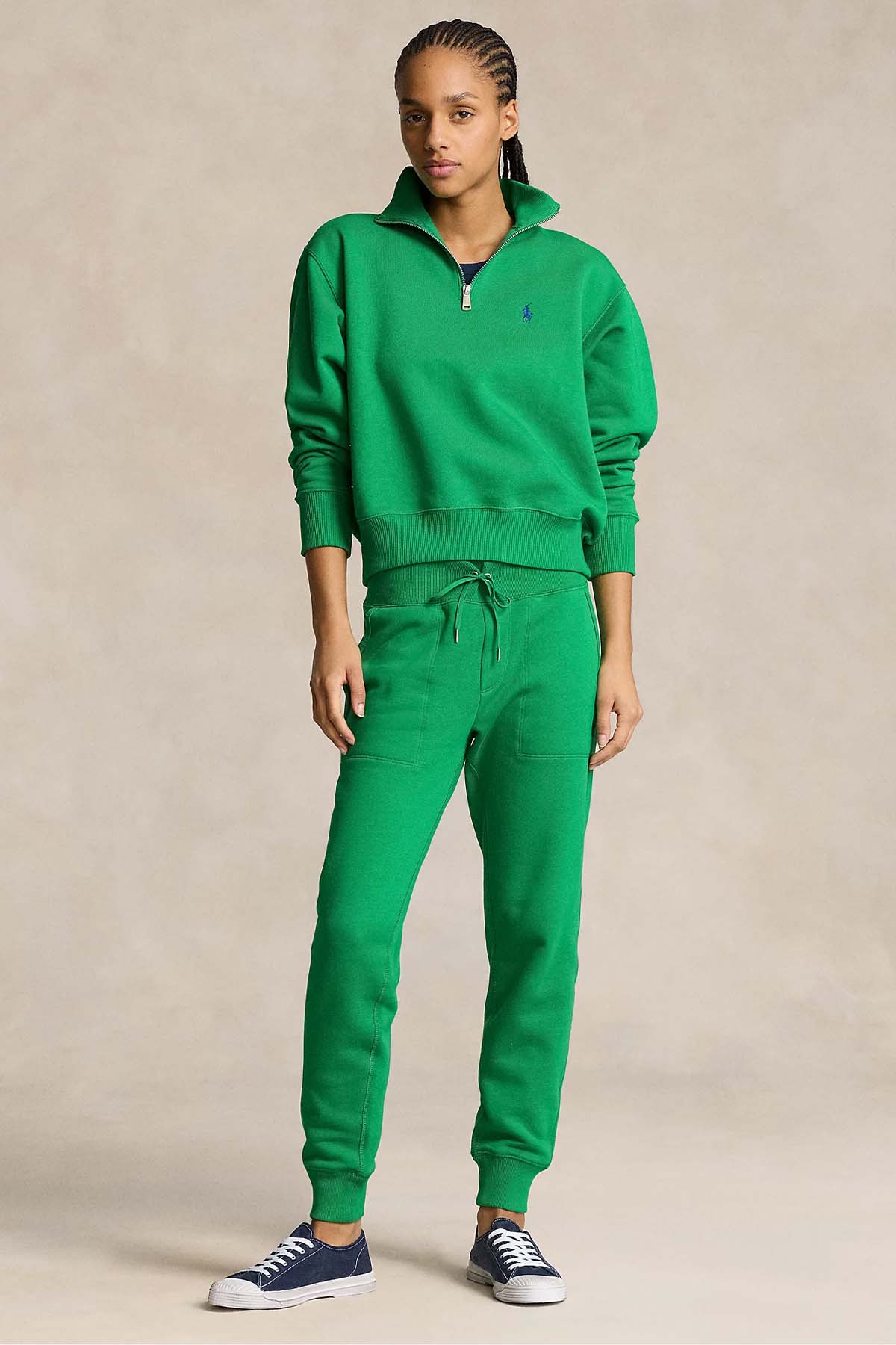 Polo Ralph Lauren Dik Yaka Yarım Fermuarlı Sweatshirt