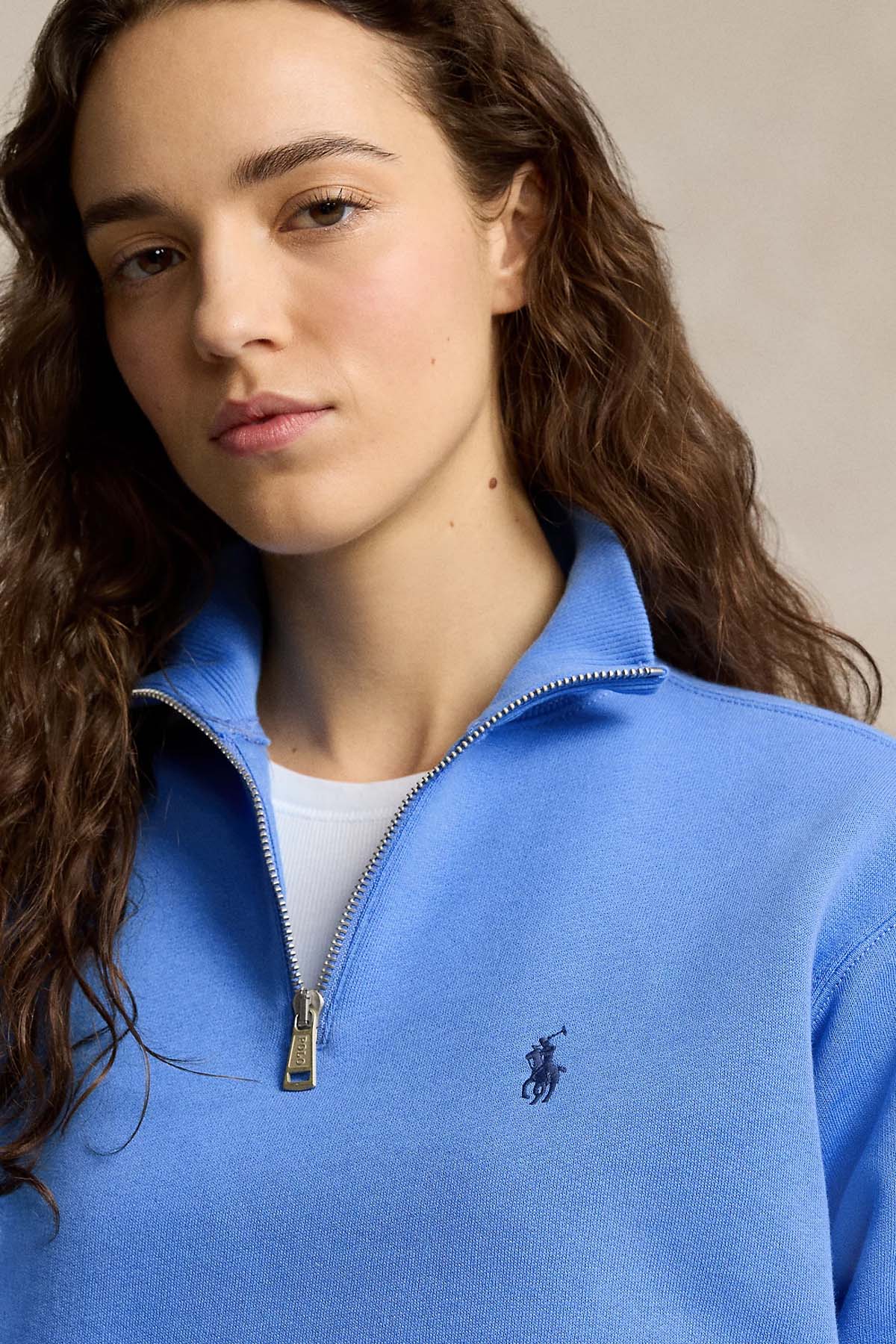 Polo Ralph Lauren Dik Yaka Yarım Fermuarlı Sweatshirt