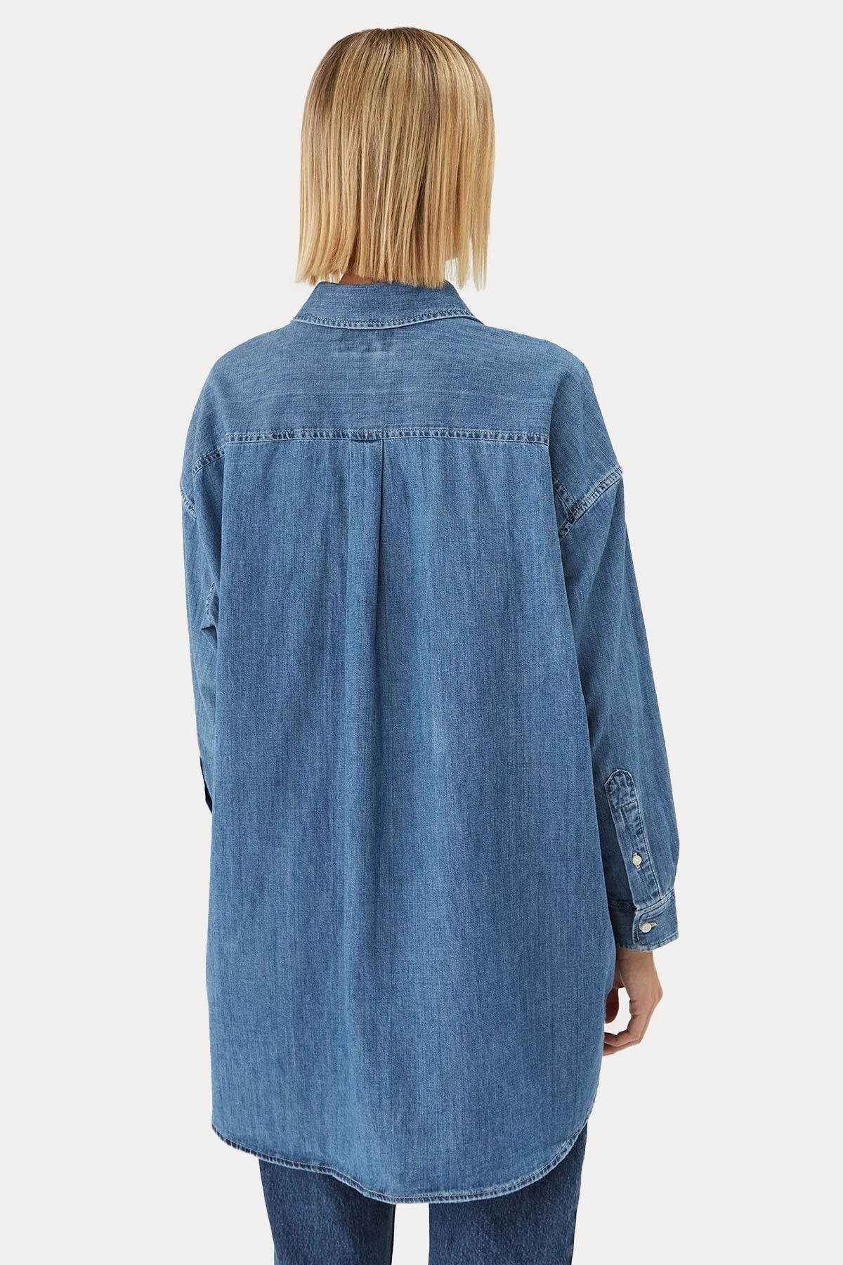 Polo Ralph Lauren Geniş Kesim Cep Detaylı Denim Gömlek