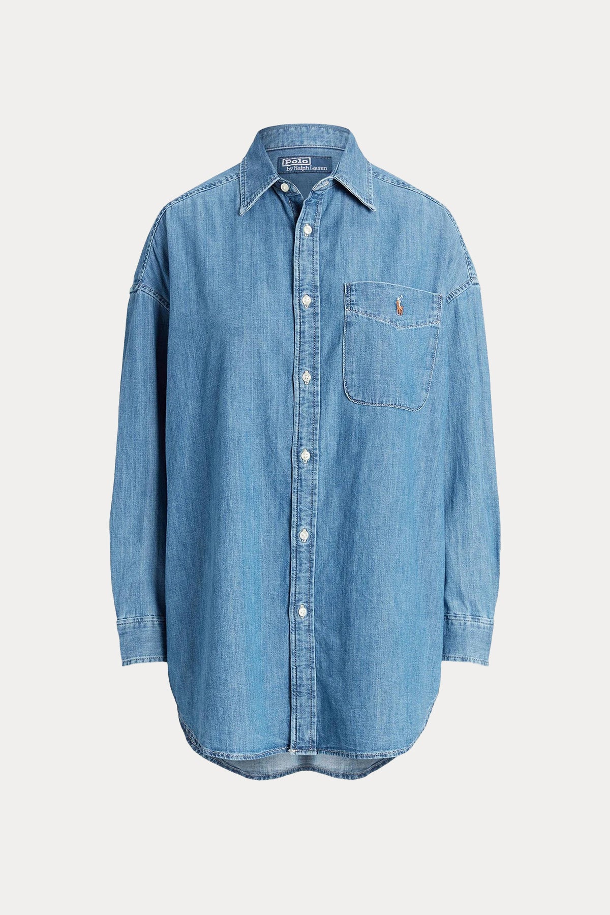 Polo Ralph Lauren Geniş Kesim Cep Detaylı Denim Gömlek