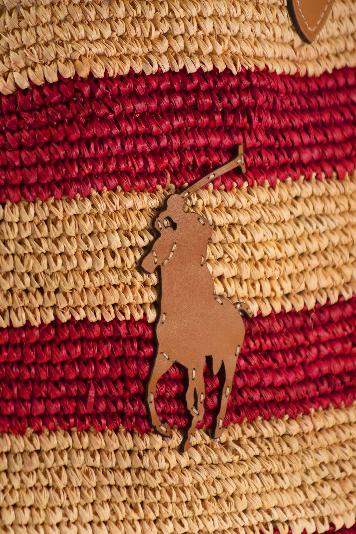 Polo Ralph Lauren Big Pony Logolu Hasır Shopping Bag Çanta