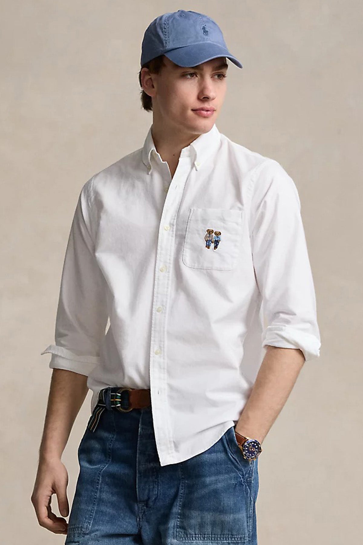 Polo Ralph Lauren Classic Fit Cep Detaylı Polo Bear Oxford Gömlek-Gömlek-Libas