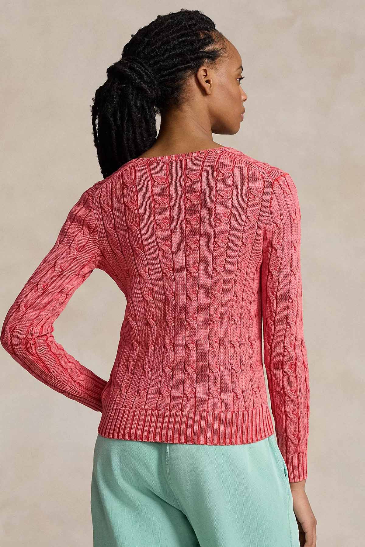 Polo Ralph Lauren Slim Fit V Yaka Saç Örgü Triko