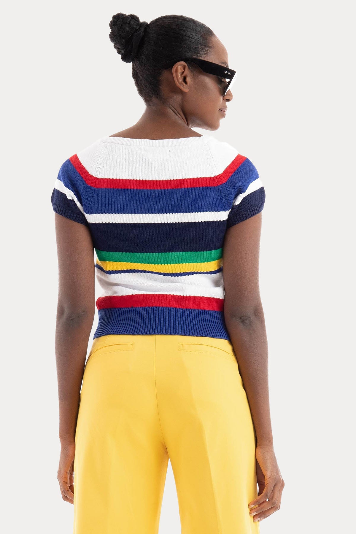Polo Ralph Lauren Renk Bloklu İnce Örgü Triko