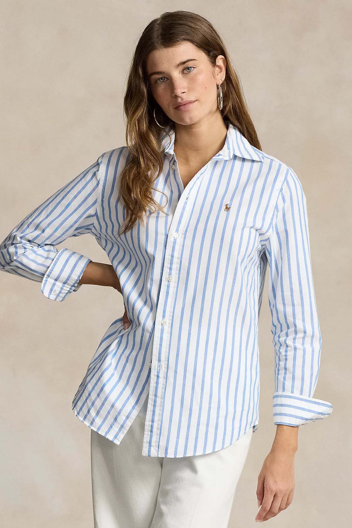 Polo Ralph Lauren Custom Fit Çizgili Oxford Gömlek