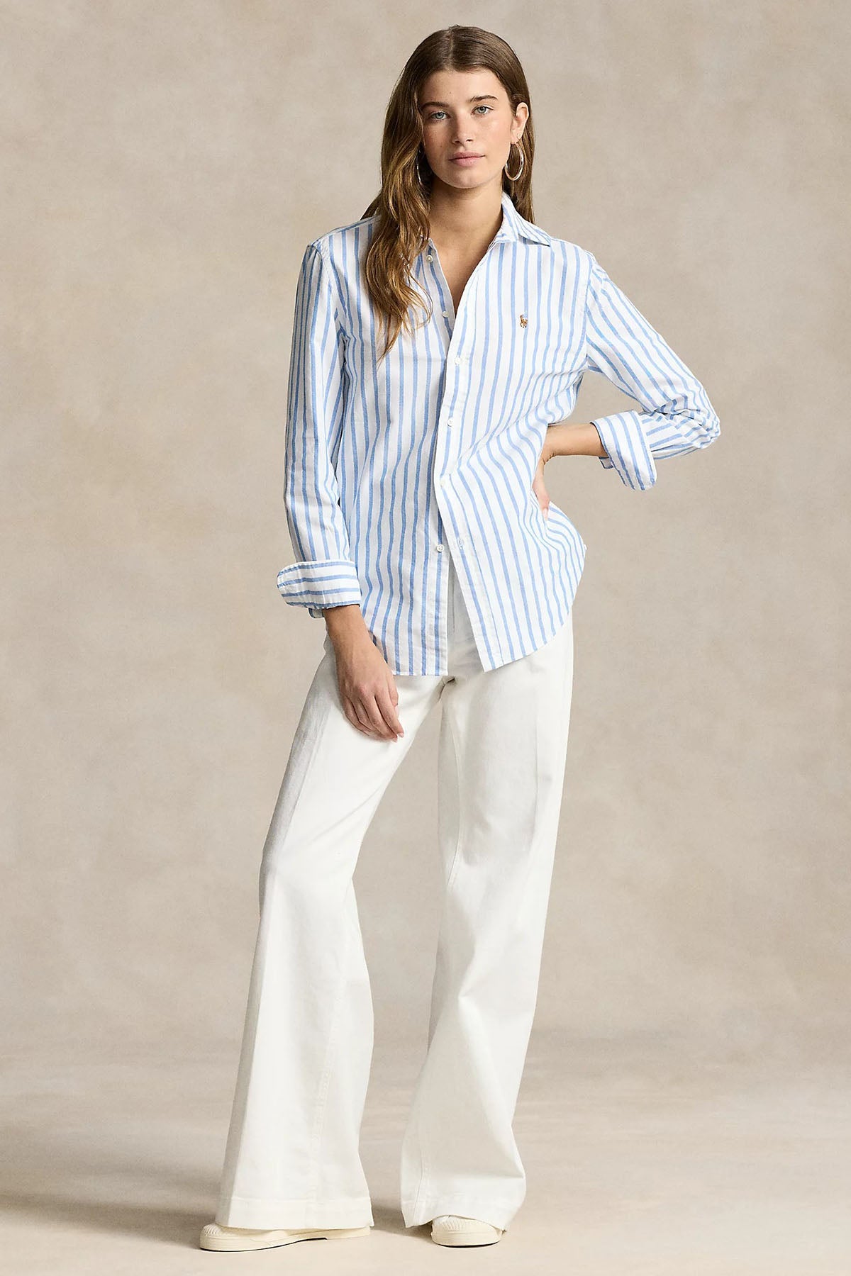 Polo Ralph Lauren Custom Fit Çizgili Oxford Gömlek