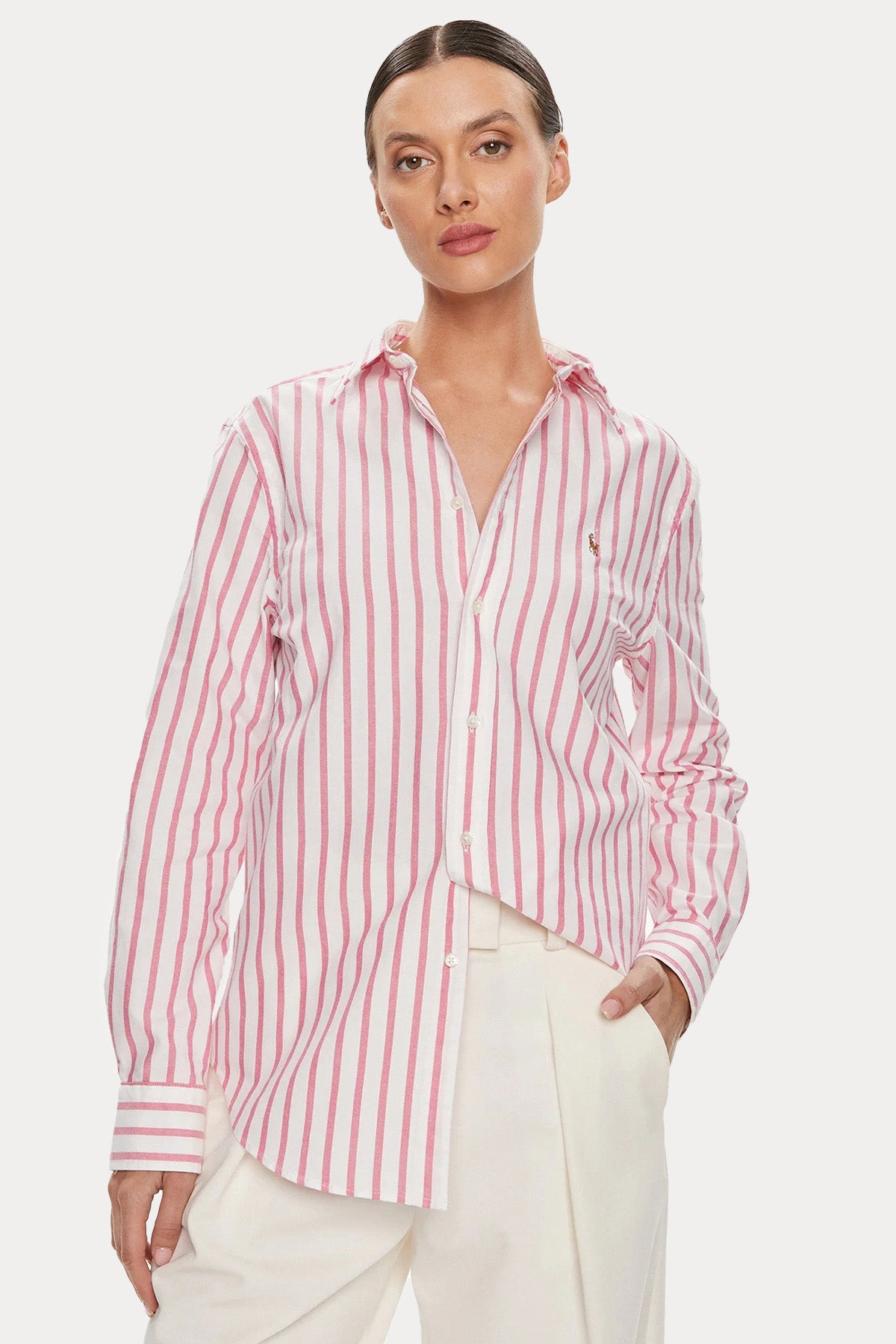 Polo Ralph Lauren Custom Fit Çizgili Oxford Gömlek