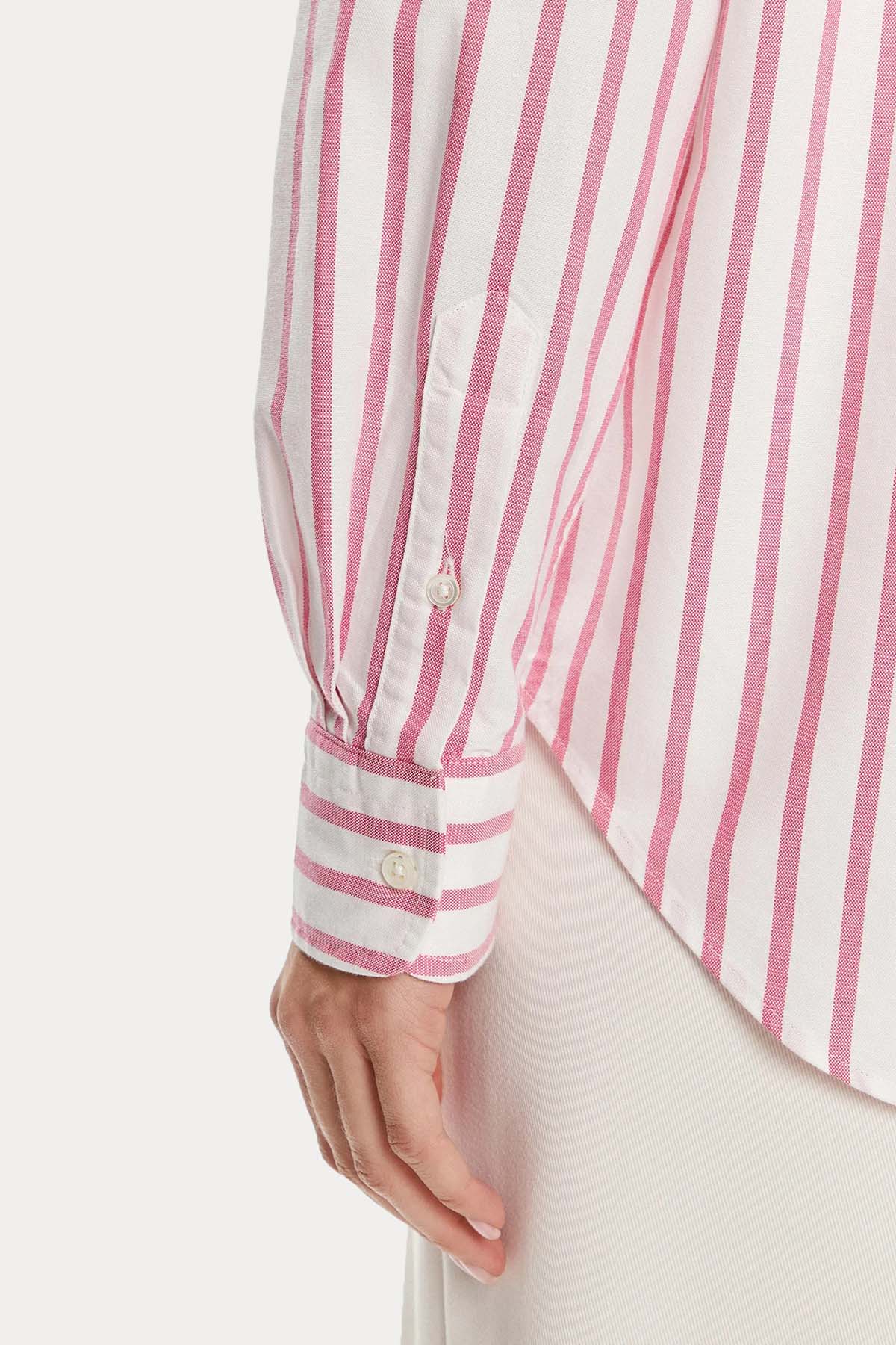 Polo Ralph Lauren Custom Fit Çizgili Oxford Gömlek