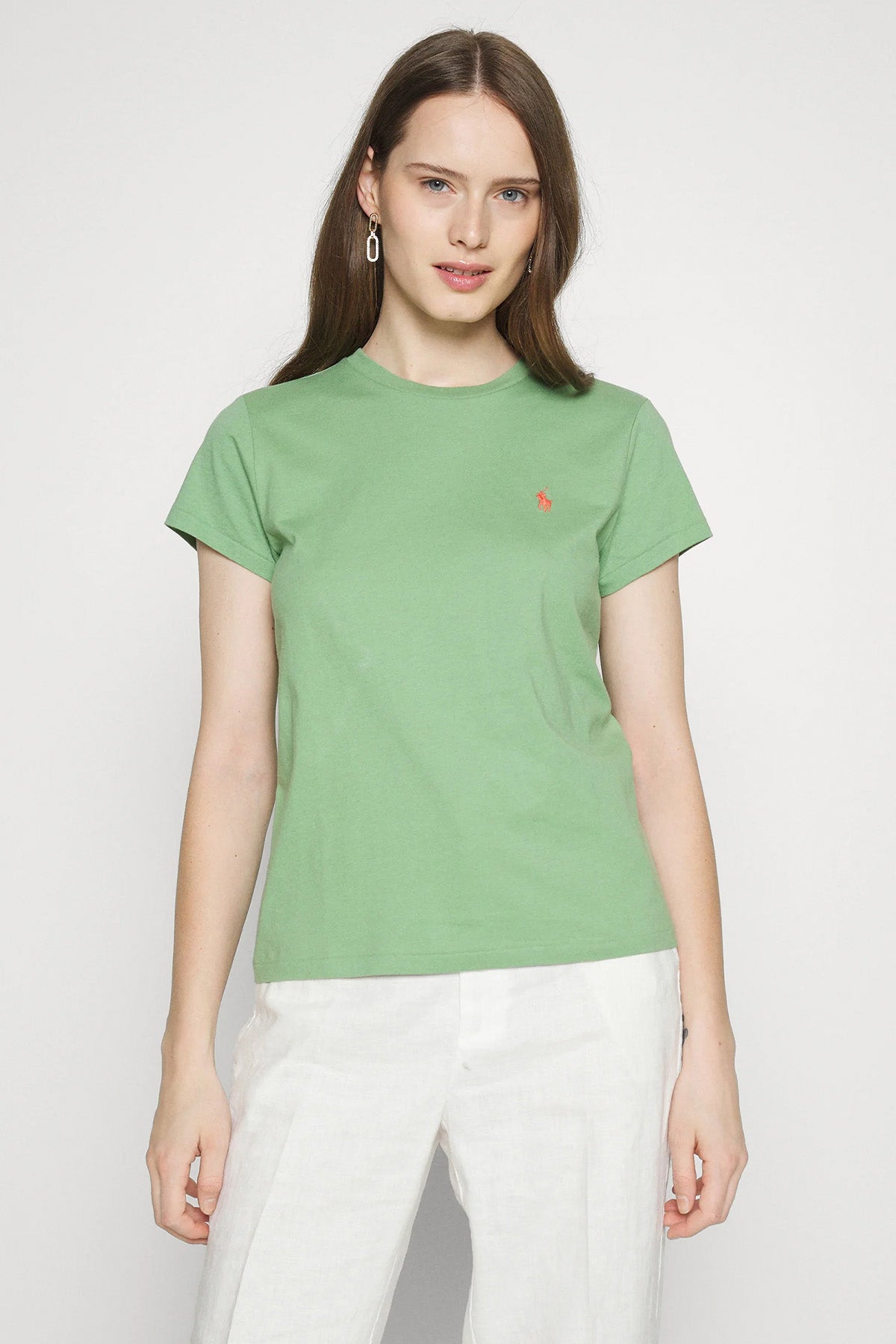 Polo Ralph Lauren Custom Fit Yuvarlak Yaka Logolu T-shirt