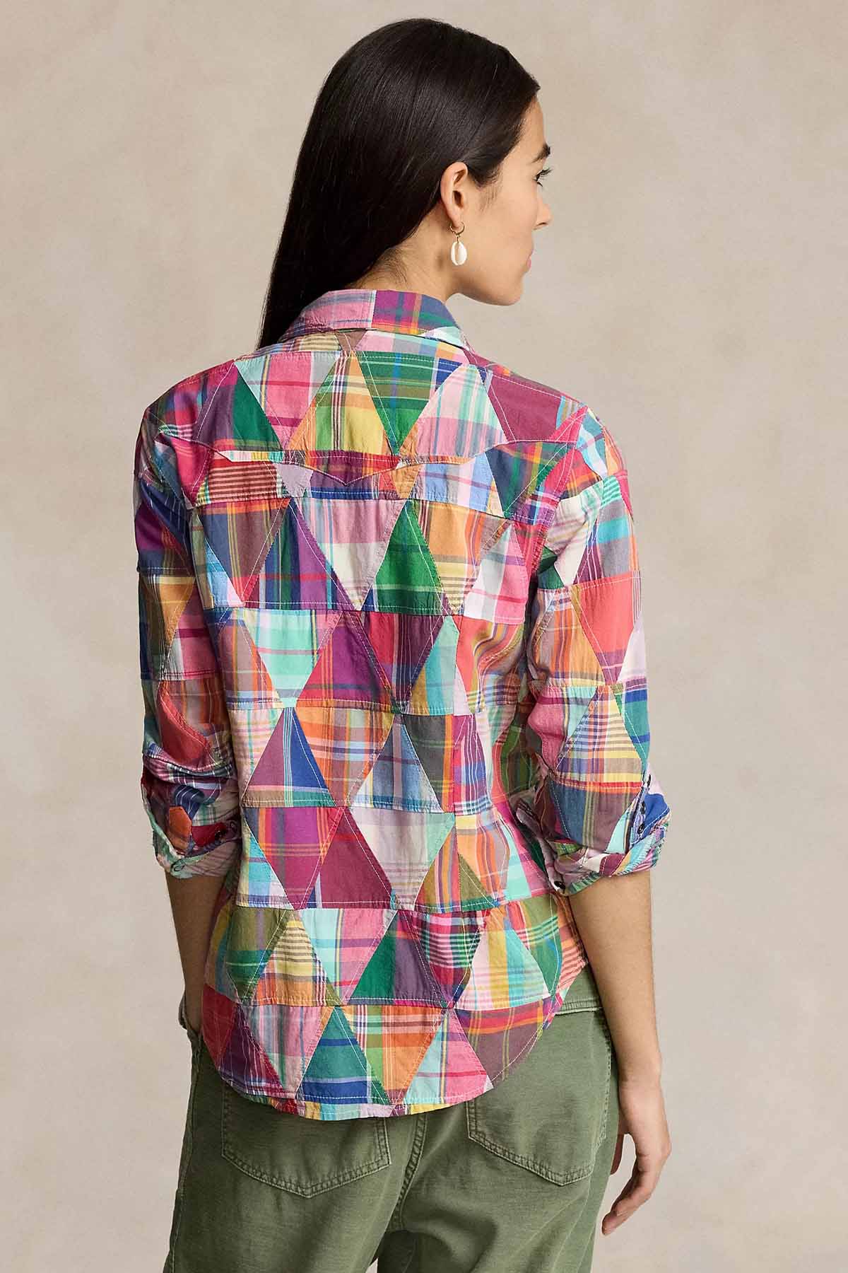 Polo Ralph Lauren Custom Fit Patchwork Desenli Gömlek