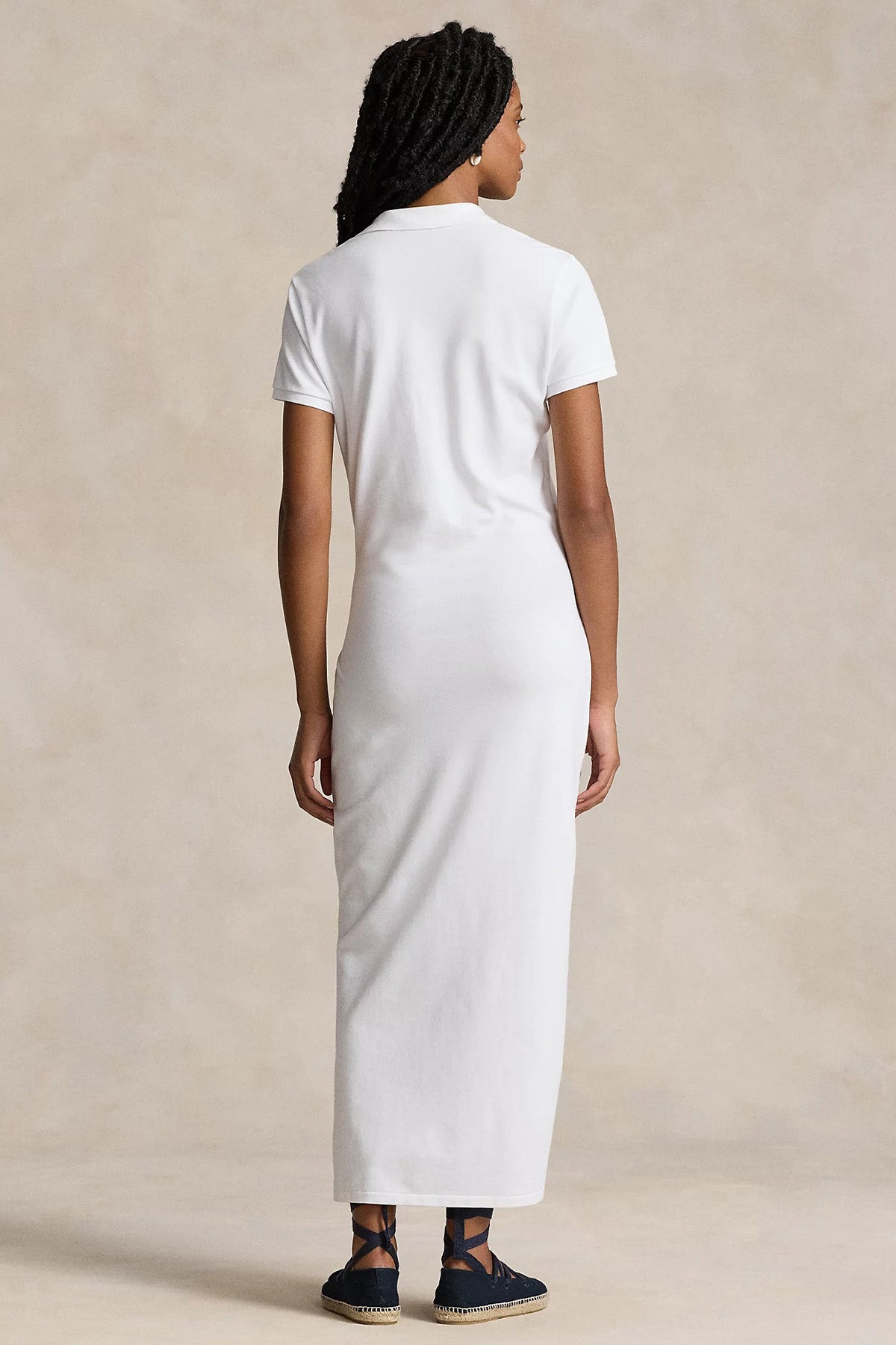 Polo Ralph Lauren Polo Yaka Büzgülü Midi T-shirt Elbise