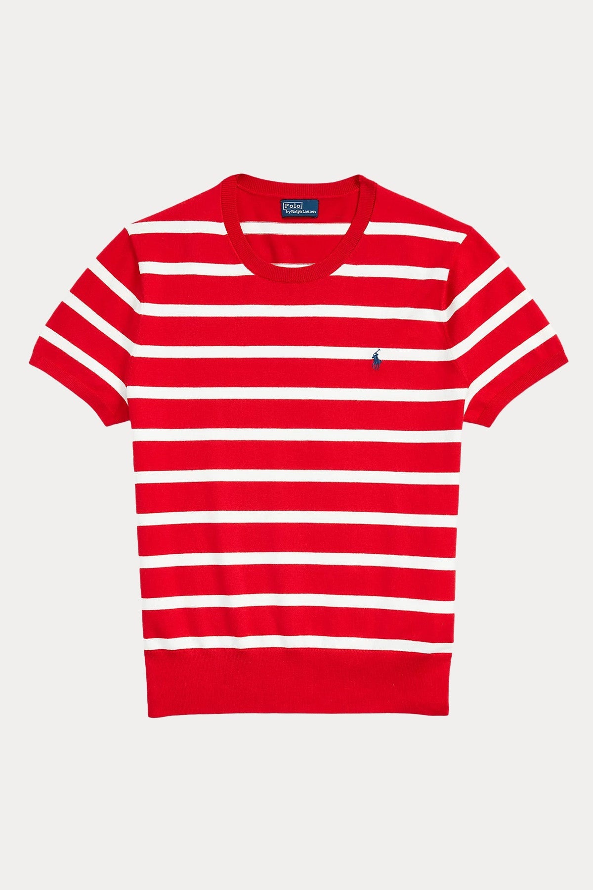 Polo Ralph Lauren Yuvarlak Yaka Çizgili İnce Örgü Triko-Triko-Libas