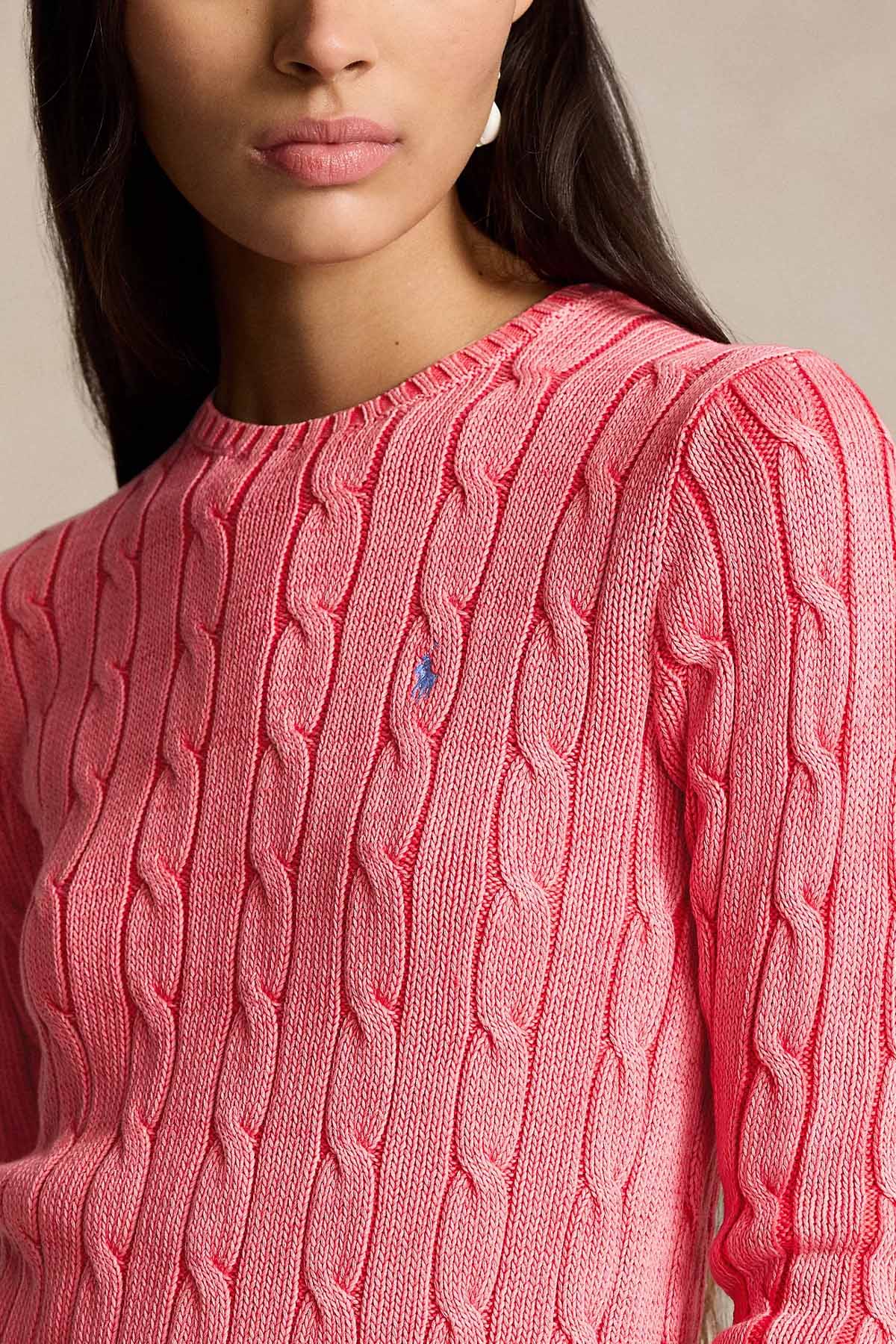 Polo Ralph Lauren Yuvarlak Yaka Saç Örgü Triko