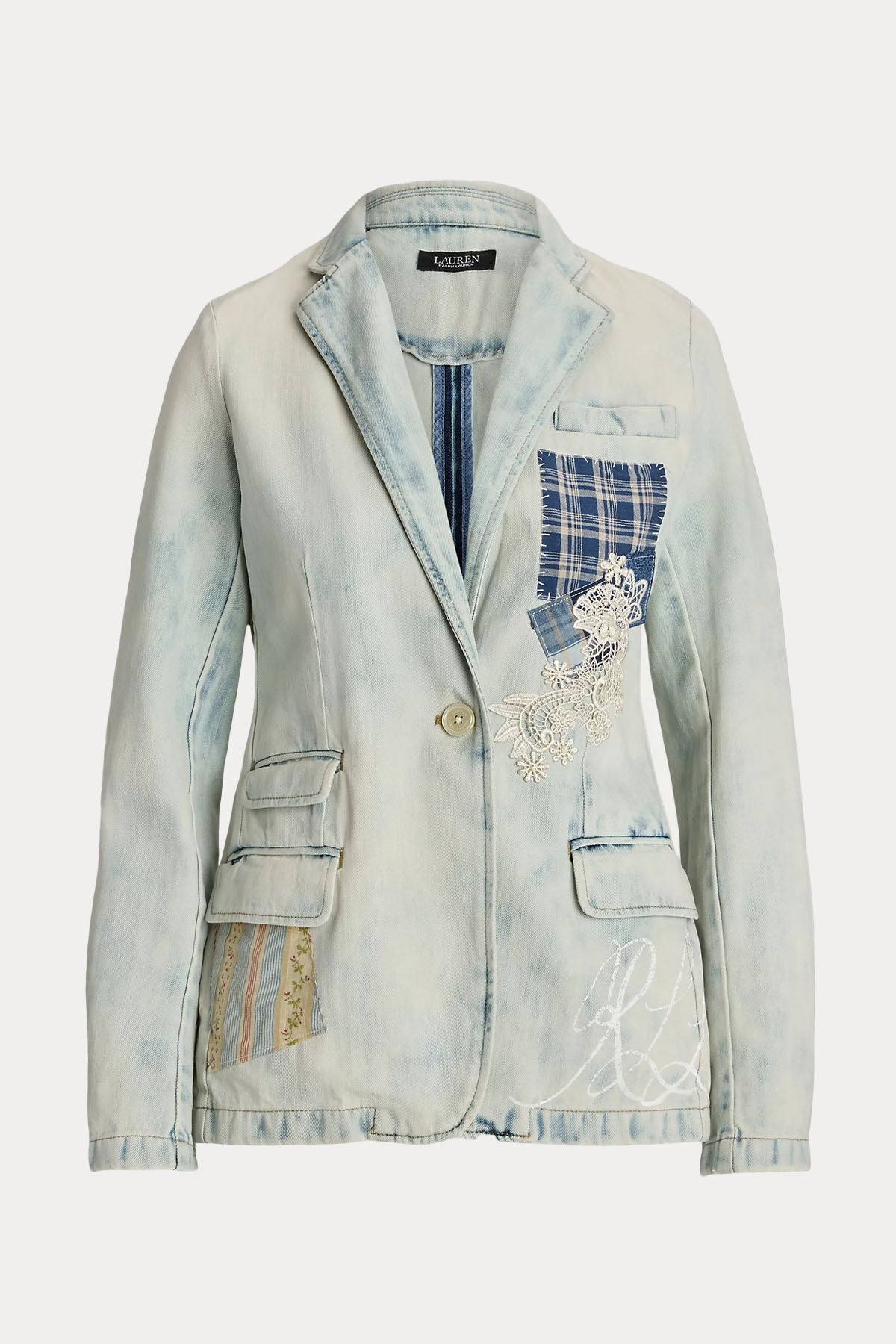 Polo Ralph Lauren Yamalı Denim Blazer Ceket