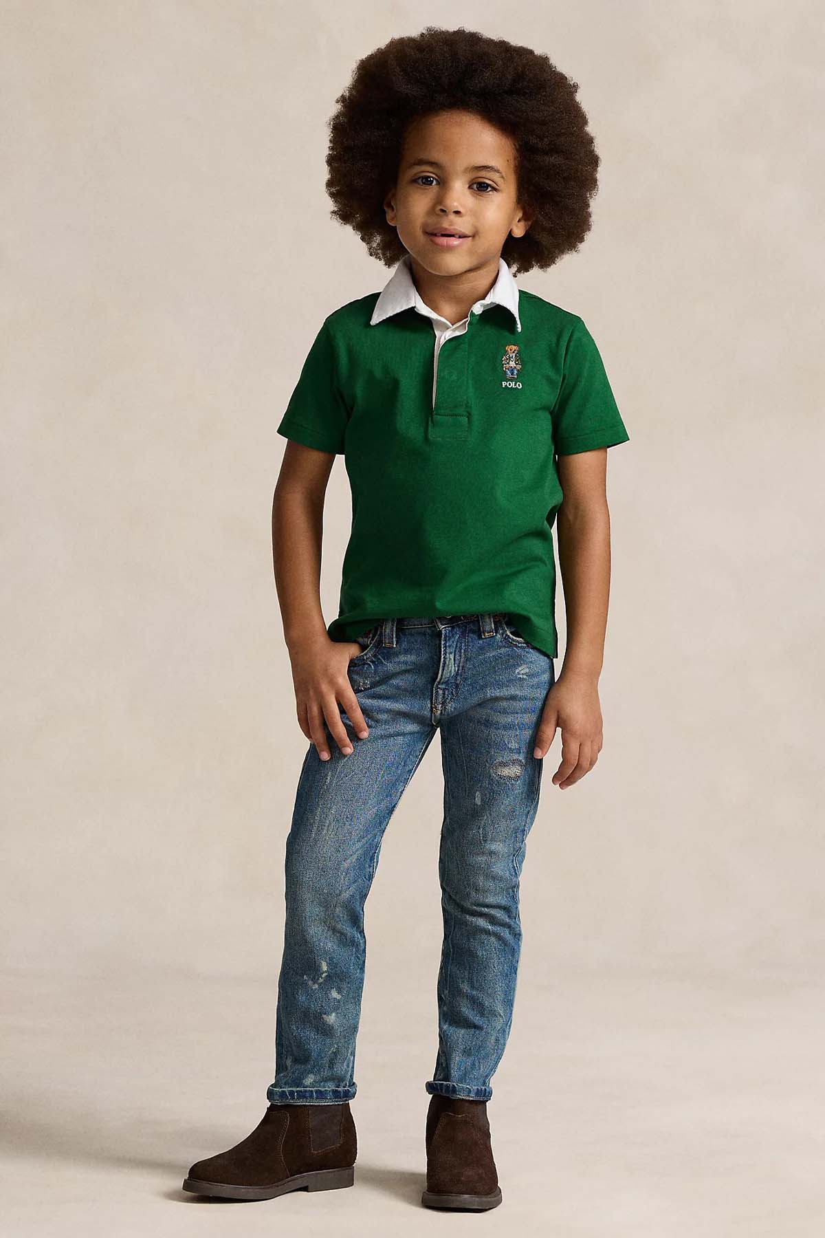 Polo Ralph Lauren Kids 2-3 Yaş Erkek Çocuk Polo Yaka Polo Bear T-shirt